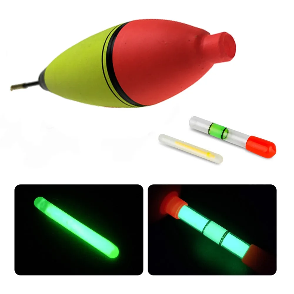 10g 20g 30g EVA Luminous Fishing Float Long Vertical Night Lighting Fishing Floats Bobber