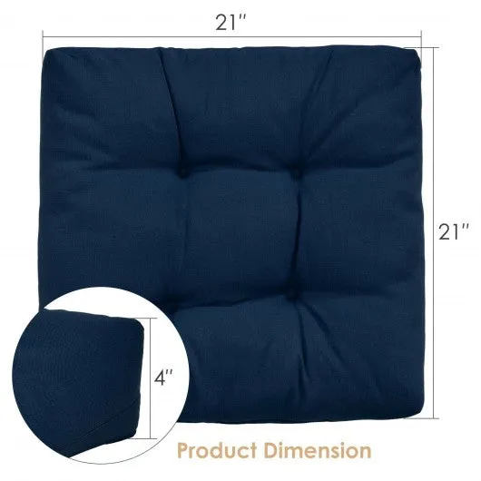 21" x 21" Patio Chair Seat Cushion Pads for Indoor and Outdoor-Navy