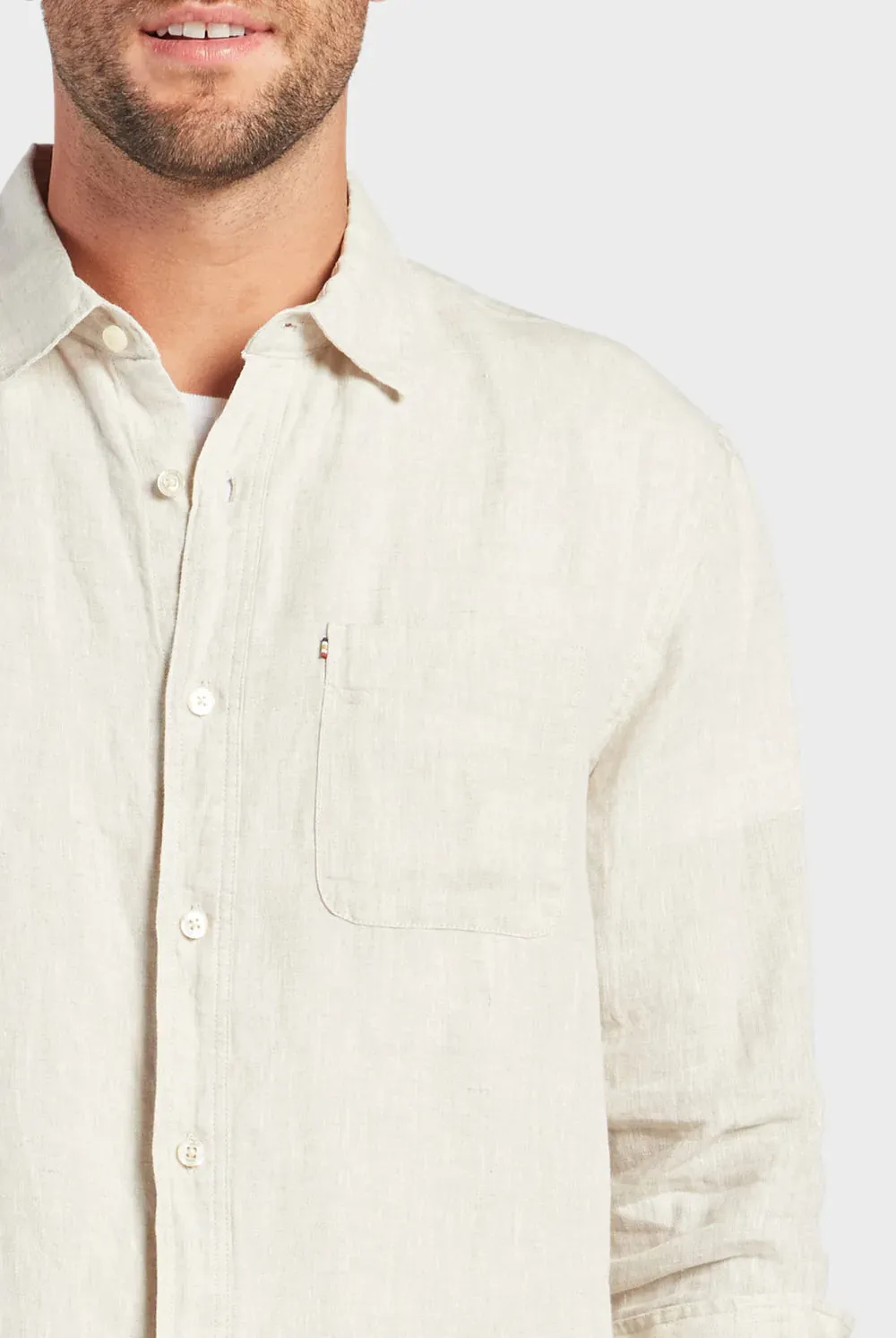 ACADEMY BRAND - Hampton Linen Shirt Oatmeal