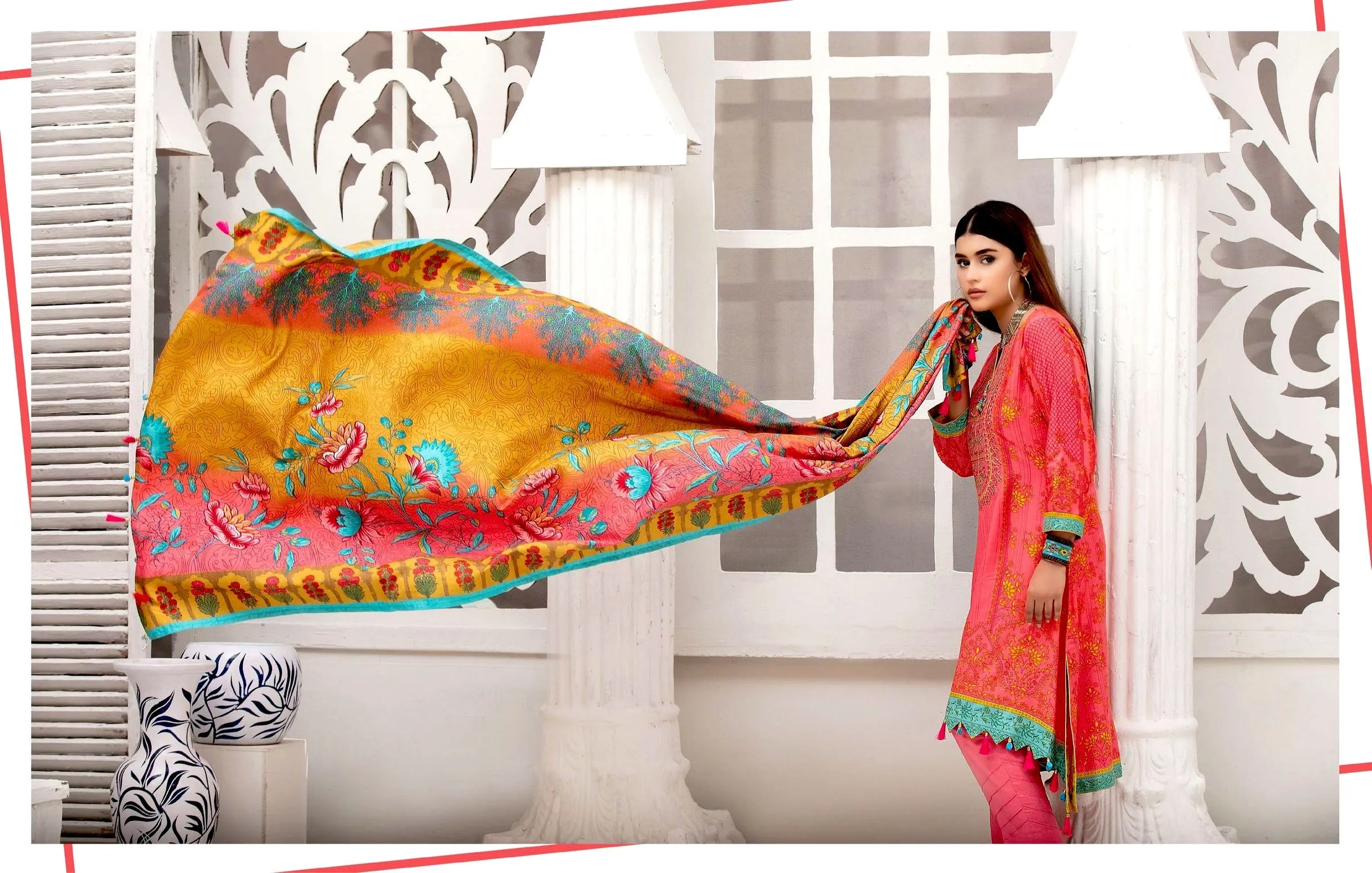 Amna Sohail by Tawakkal · Dilara Linen Print Collection – D-1983
