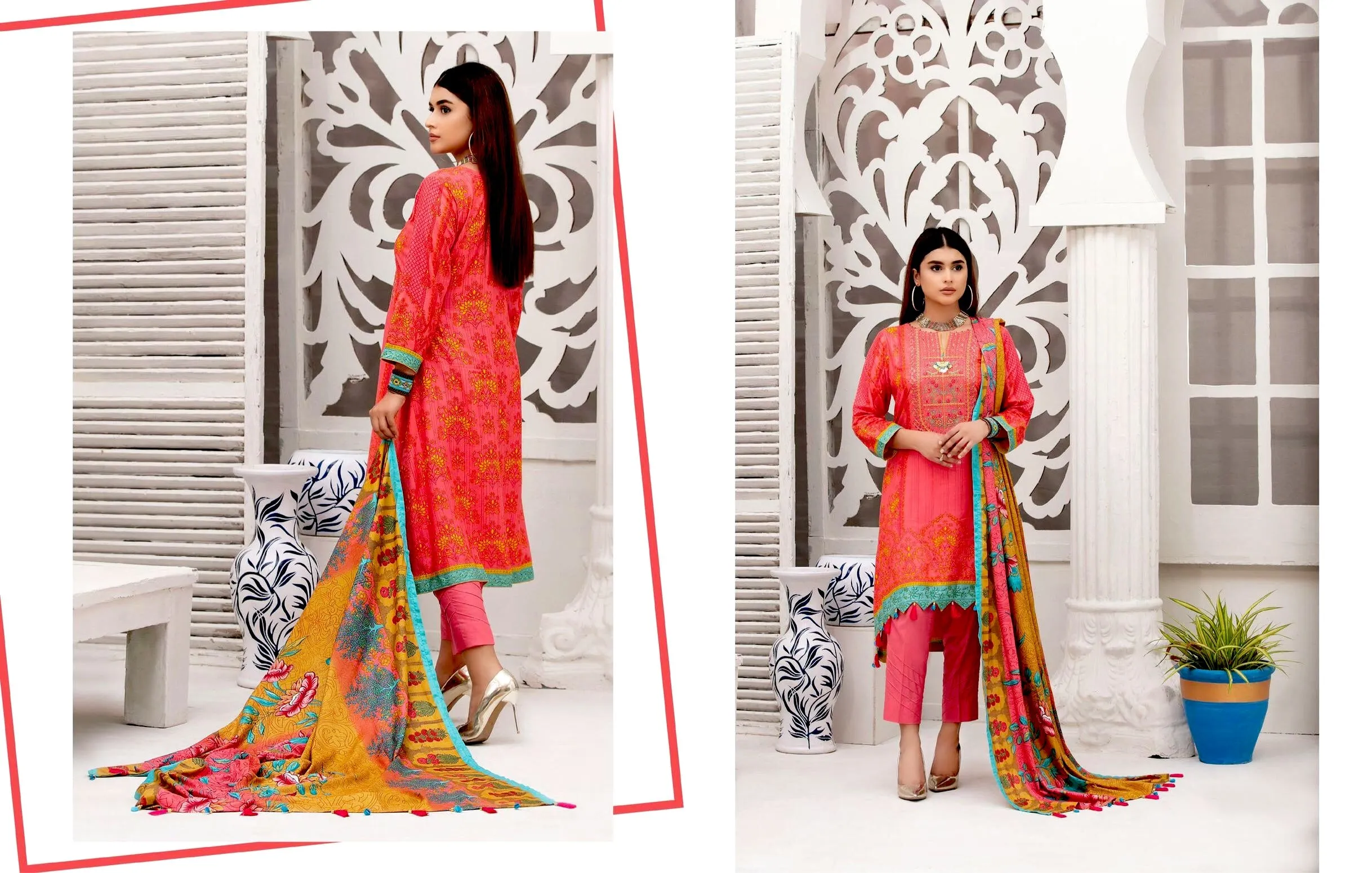 Amna Sohail by Tawakkal · Dilara Linen Print Collection – D-1983