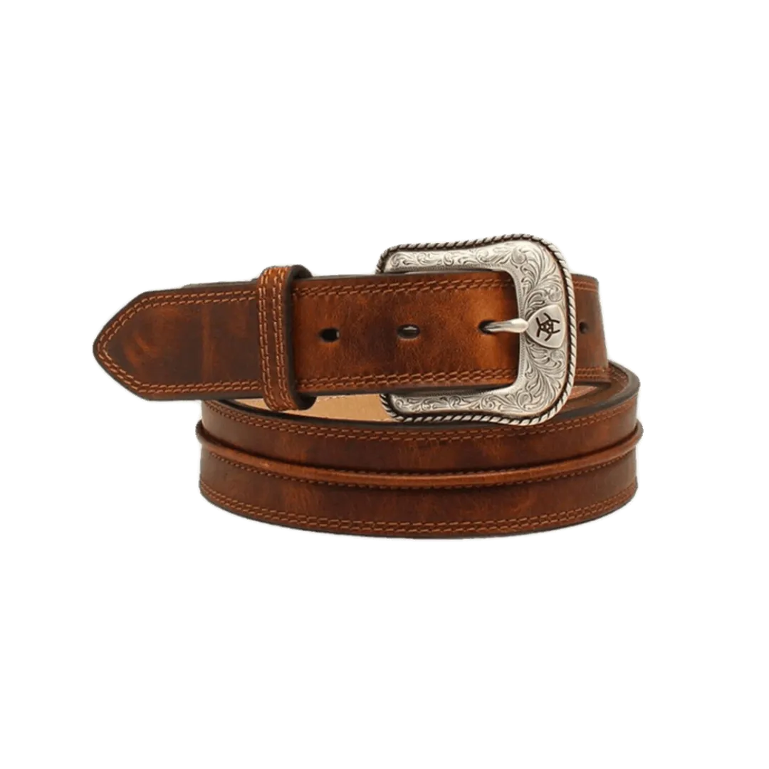 Ariat Men's Rowdy Brown Center Cord Western Belt