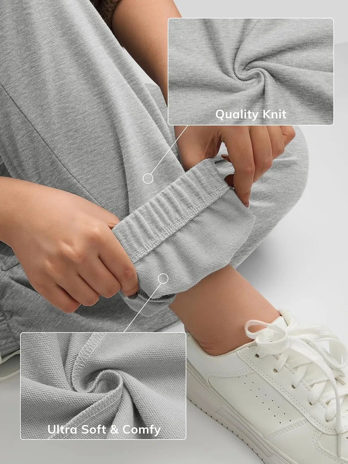 ATHMILE Women's High Waisted Sweatpants Workout Active Joggers Pants Baggy Lounge Bottoms