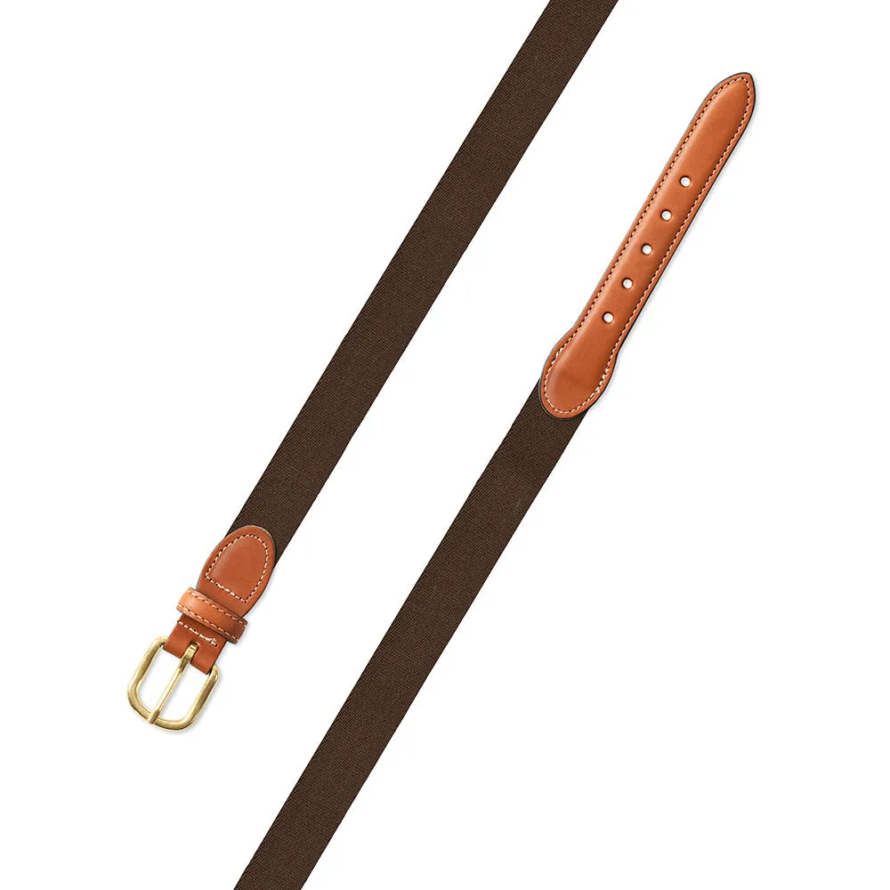 Brown Surcingle Leather Tab Belt