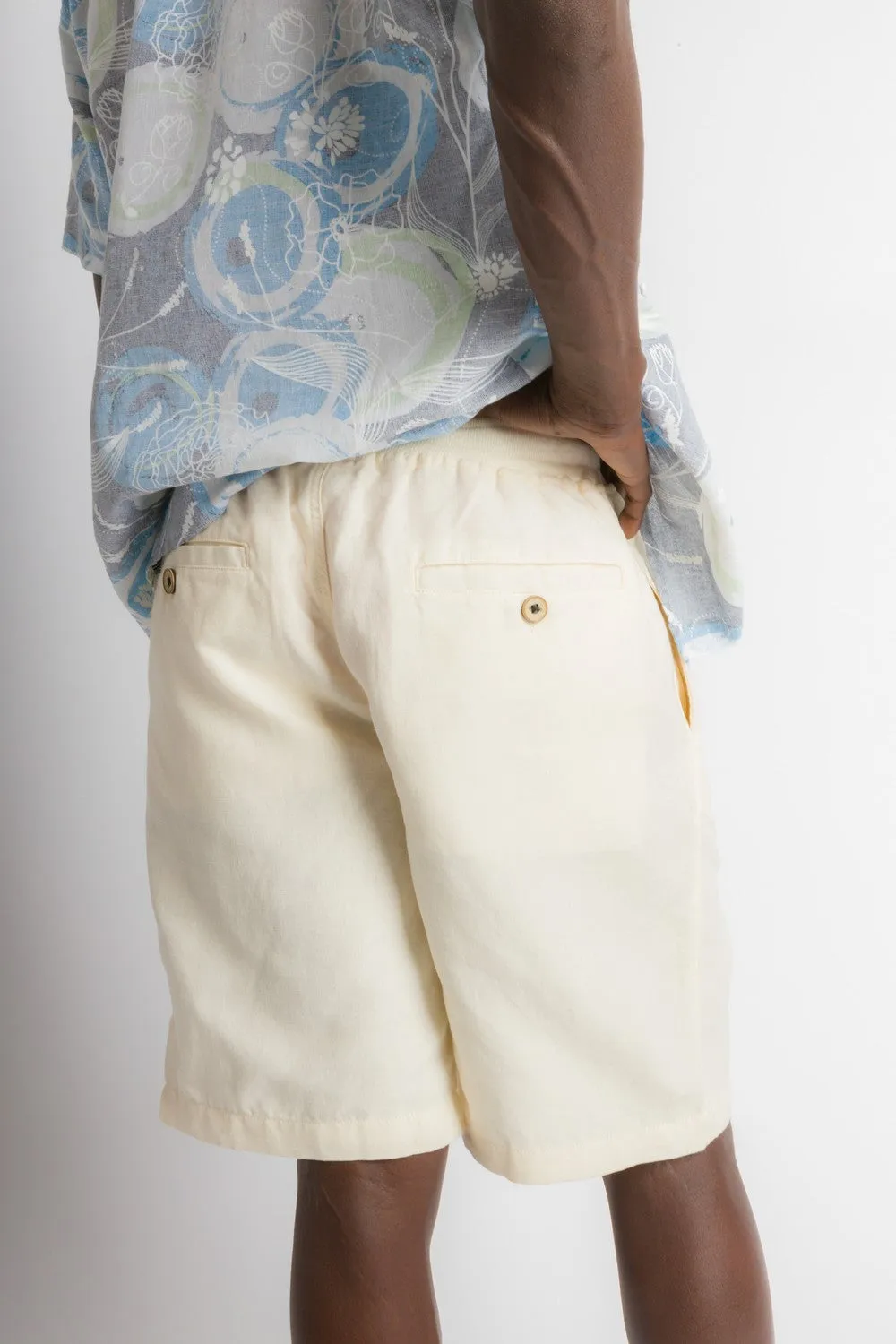 Carl | Men's Cotton Linen Blend Woven Shorts