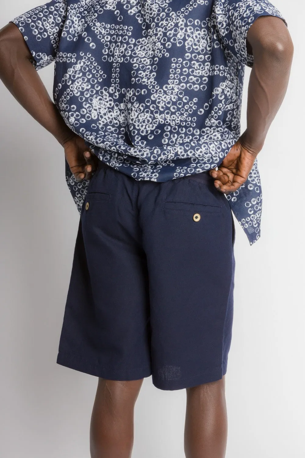 Carl | Men's Cotton Linen Blend Woven Shorts