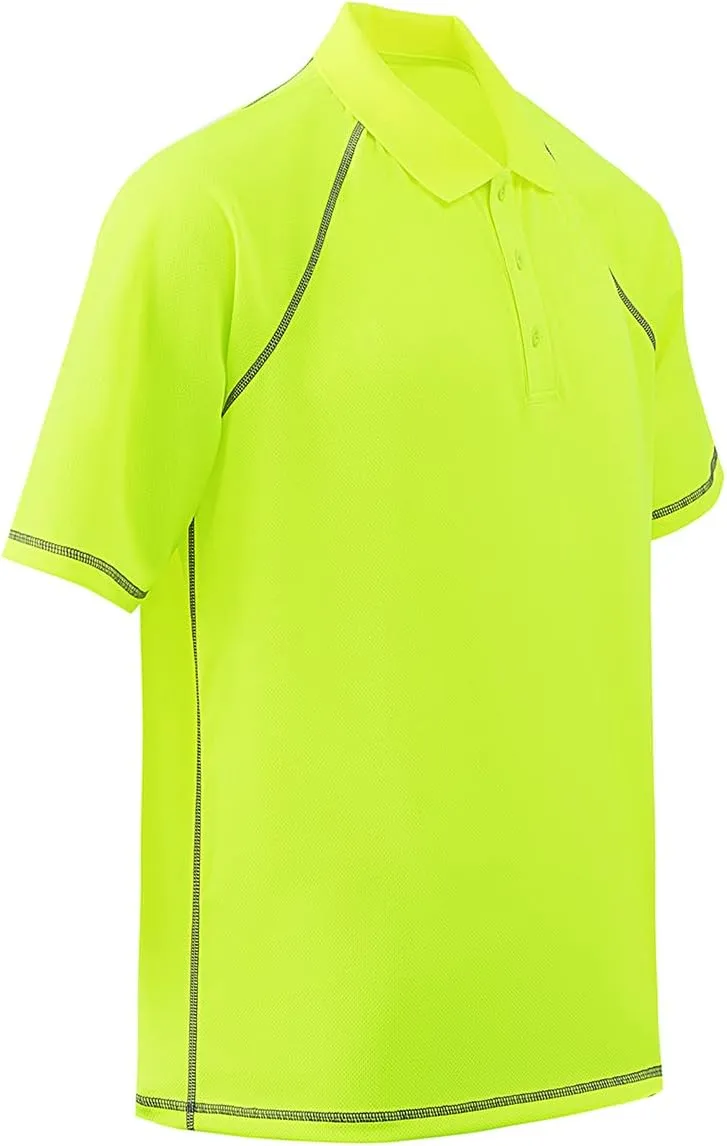 Corna Men's Golf Polo Shirts Short Sleeve Quick Dry Fit Moisture Wicking Running Athletic Big & Tall Performance Soft
