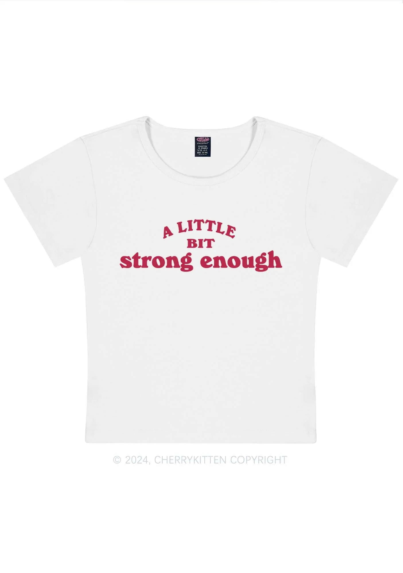Curvy Strong Enough Y2K Baby Tee Cherrykitten