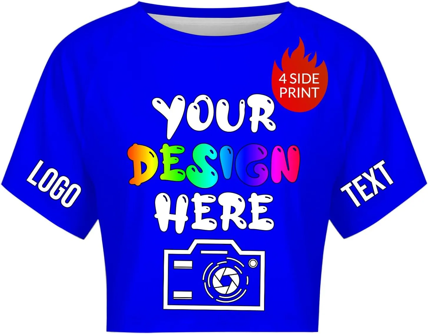 Custom Crop Top for Women Design Photo Logo Text Crop Tops Custom Baby Tee Personalized Short Sleeve Shirt for Mom