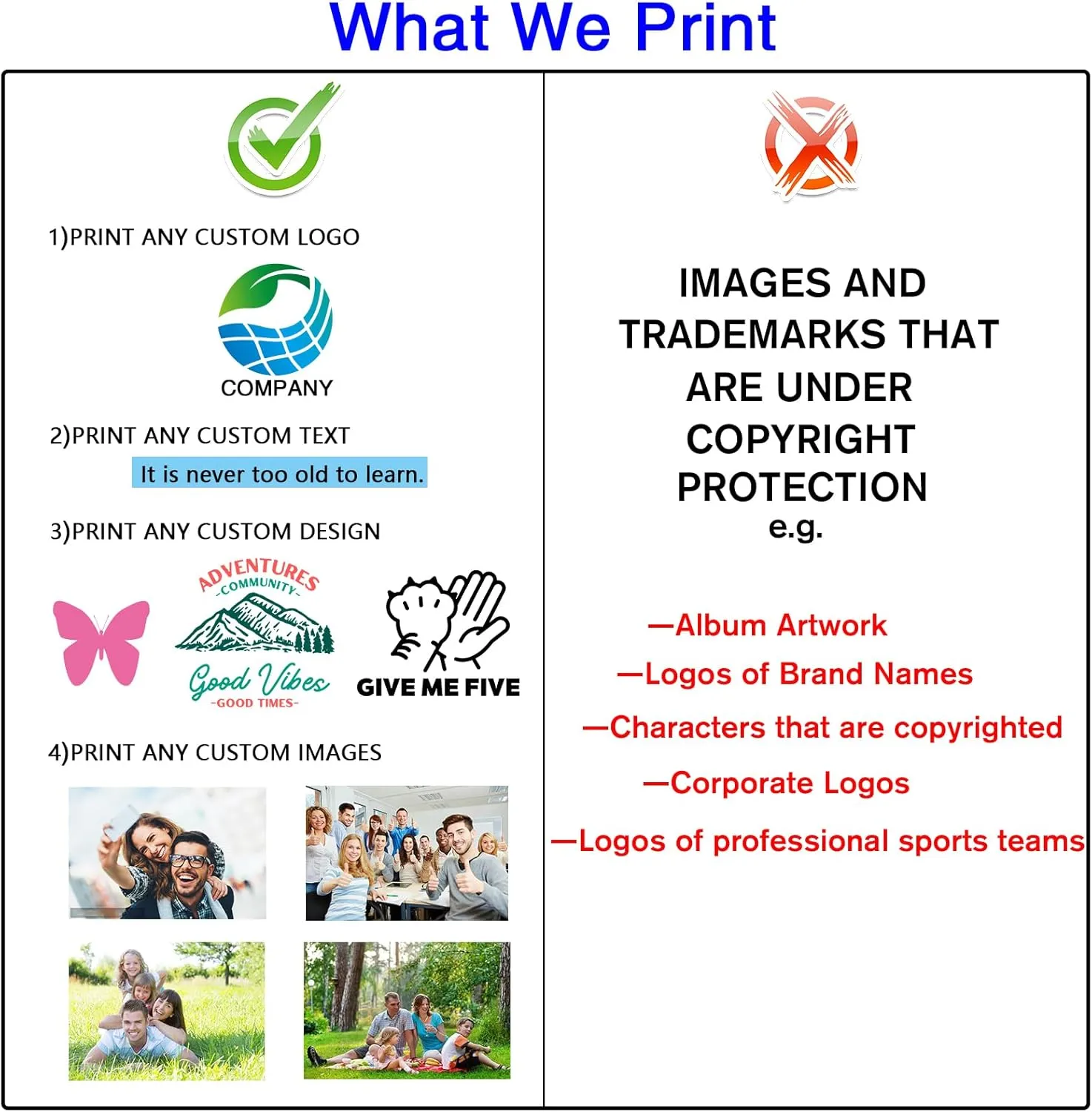 Custom Your Own Shirts with Photo Text & Logo - Personalized Tee Shirt for Men Women & Kids - Custom Personalized T Shirt
