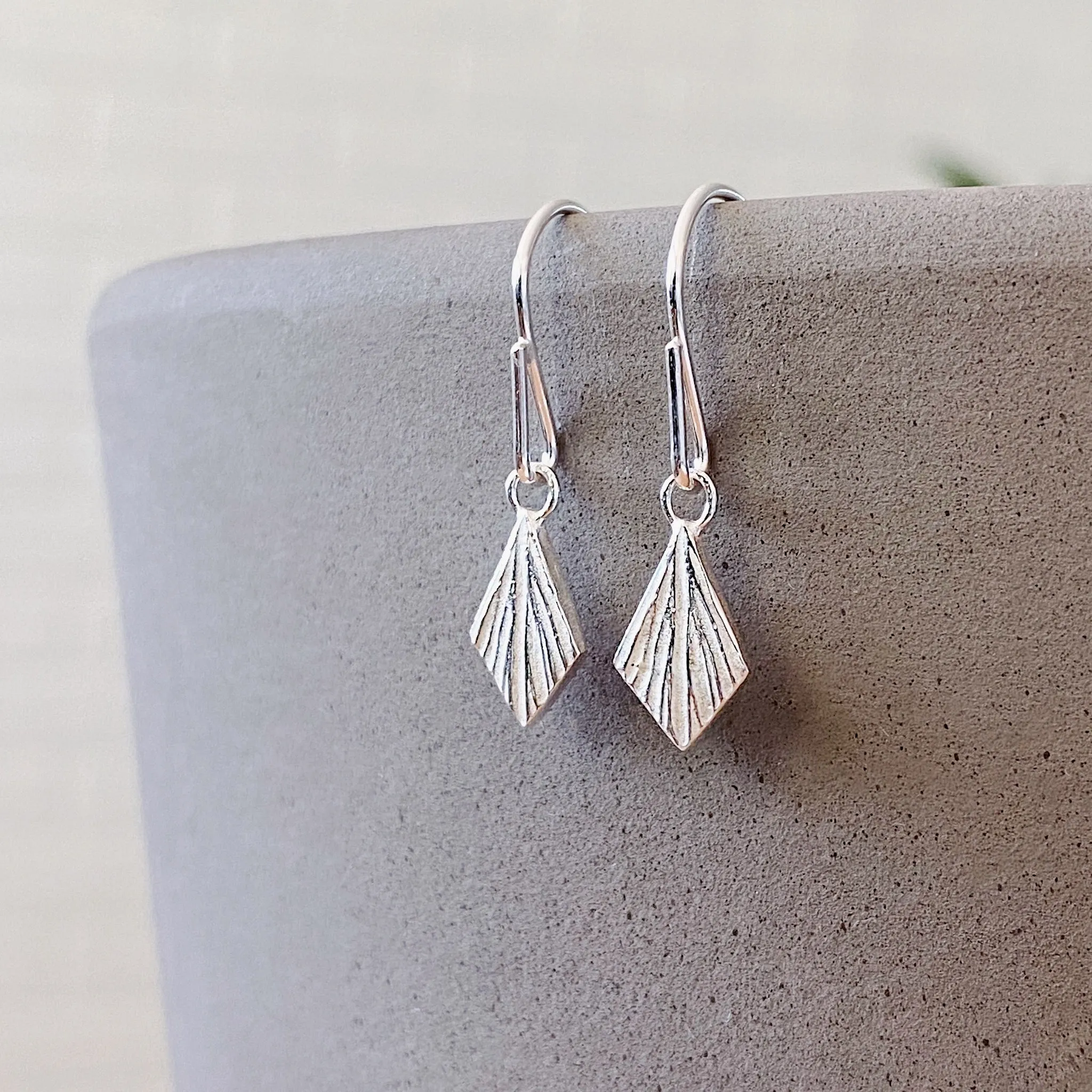 Flame Silver Dangle Earrings