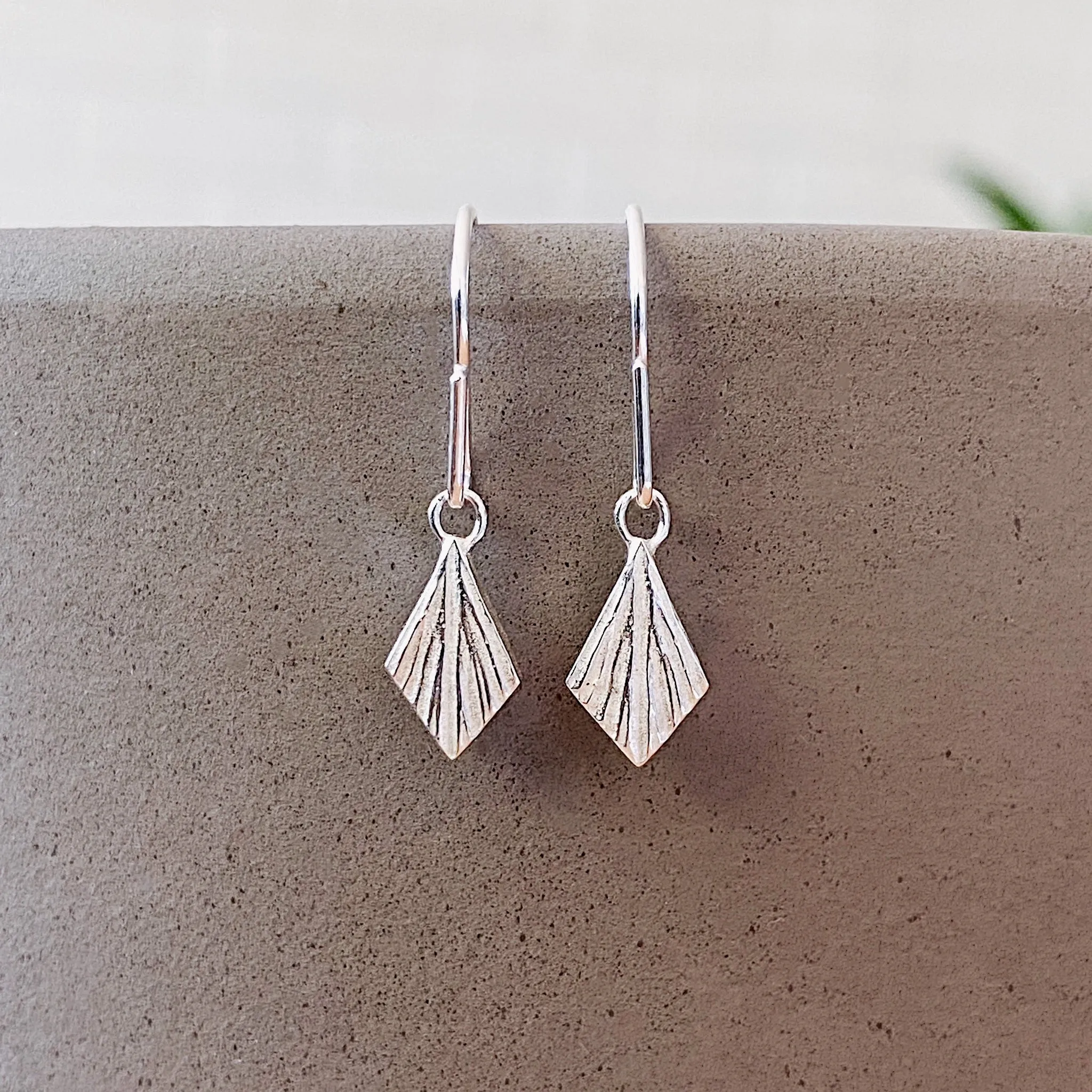 Flame Silver Dangle Earrings