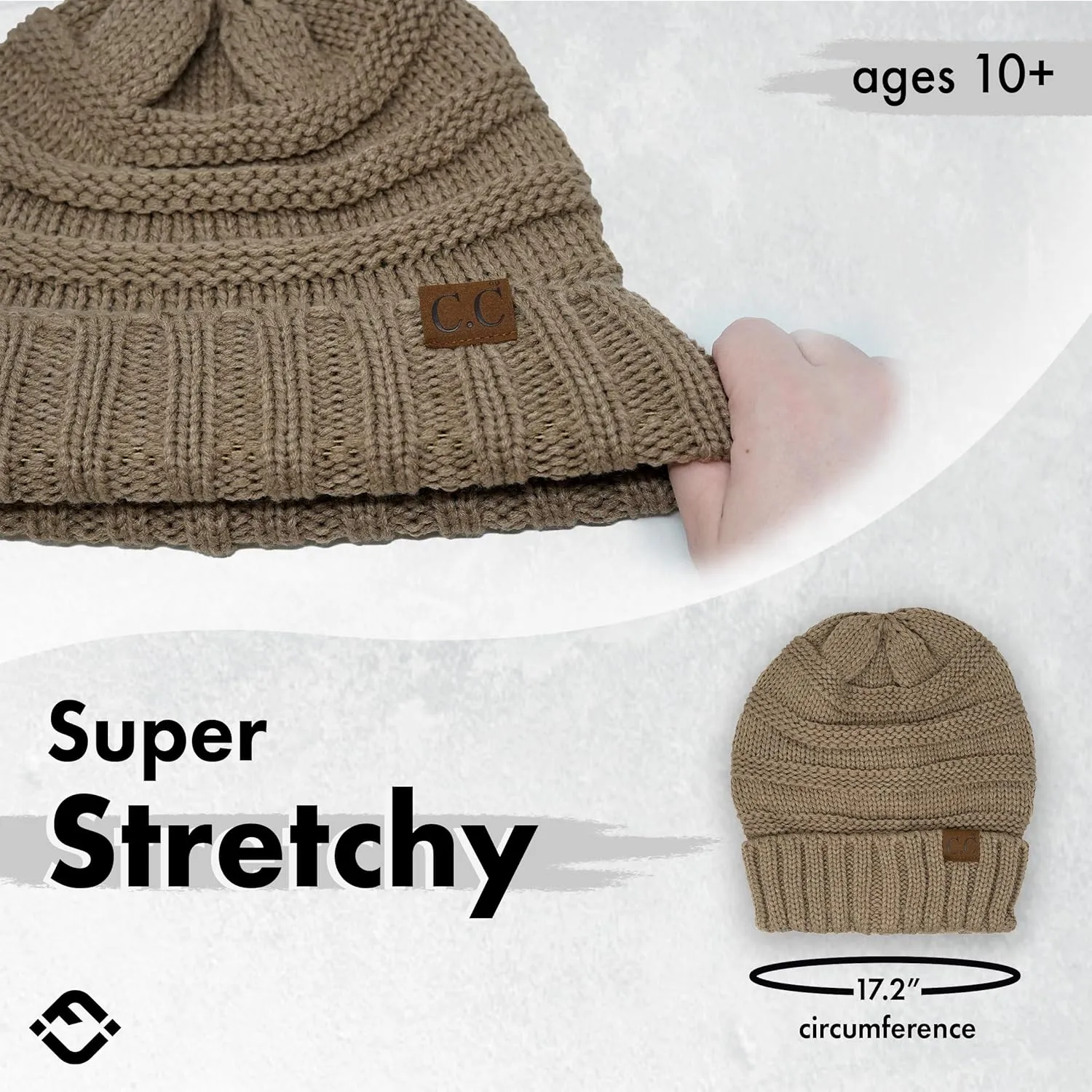 Funky Junque Women's Slouchy Beanie - Soft Ribbed Knit Winter Hat - Cozy Warm Cap