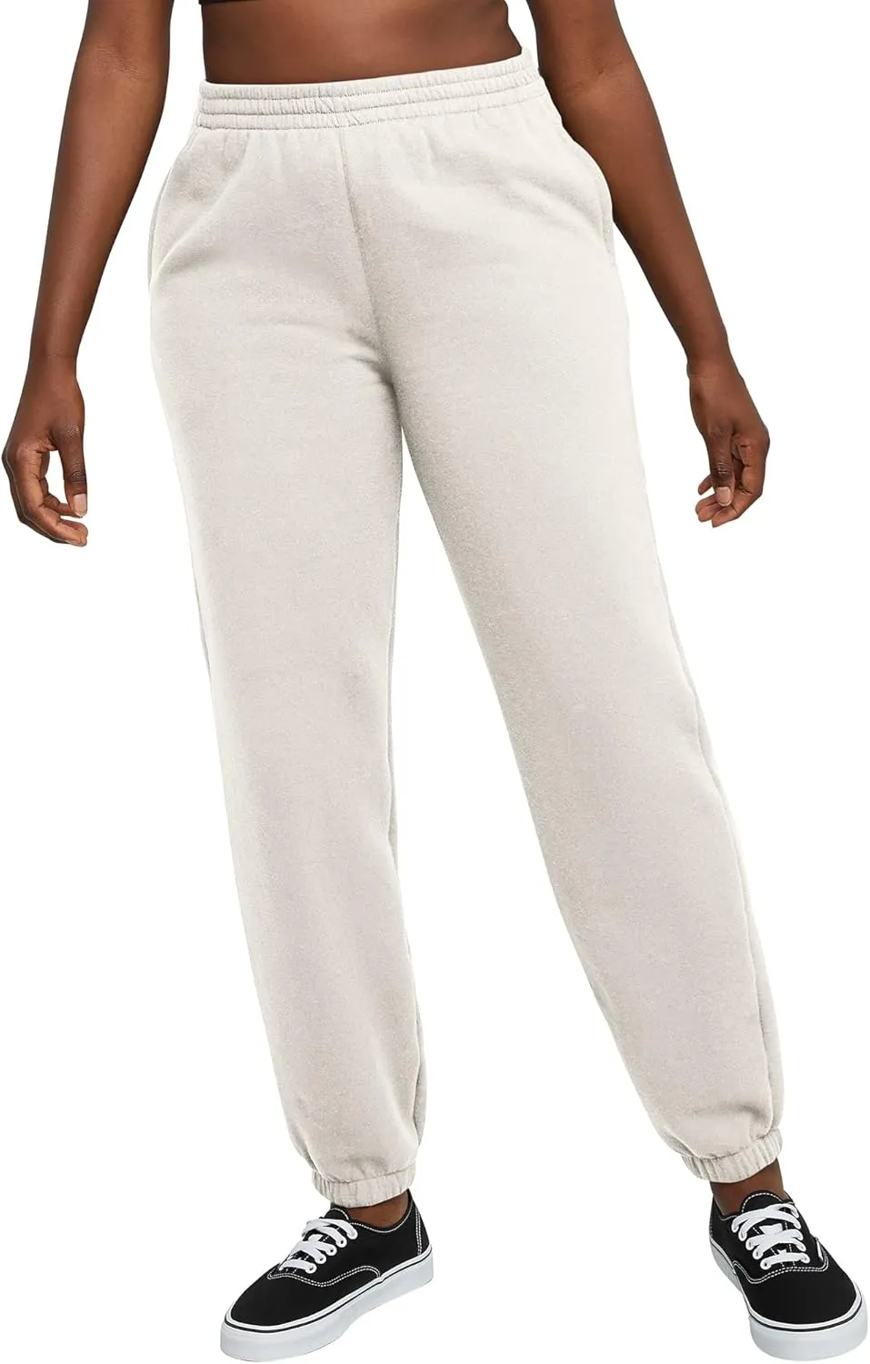 Hanes Women's Midweight Fleece Jogger Sweatpants with Pockets, Plus, Floral, 30