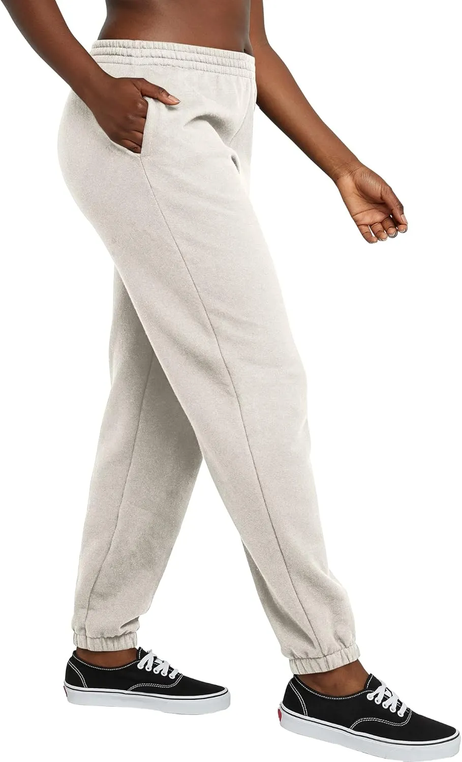 Hanes Women's Midweight Fleece Jogger Sweatpants with Pockets, Plus, Floral, 30