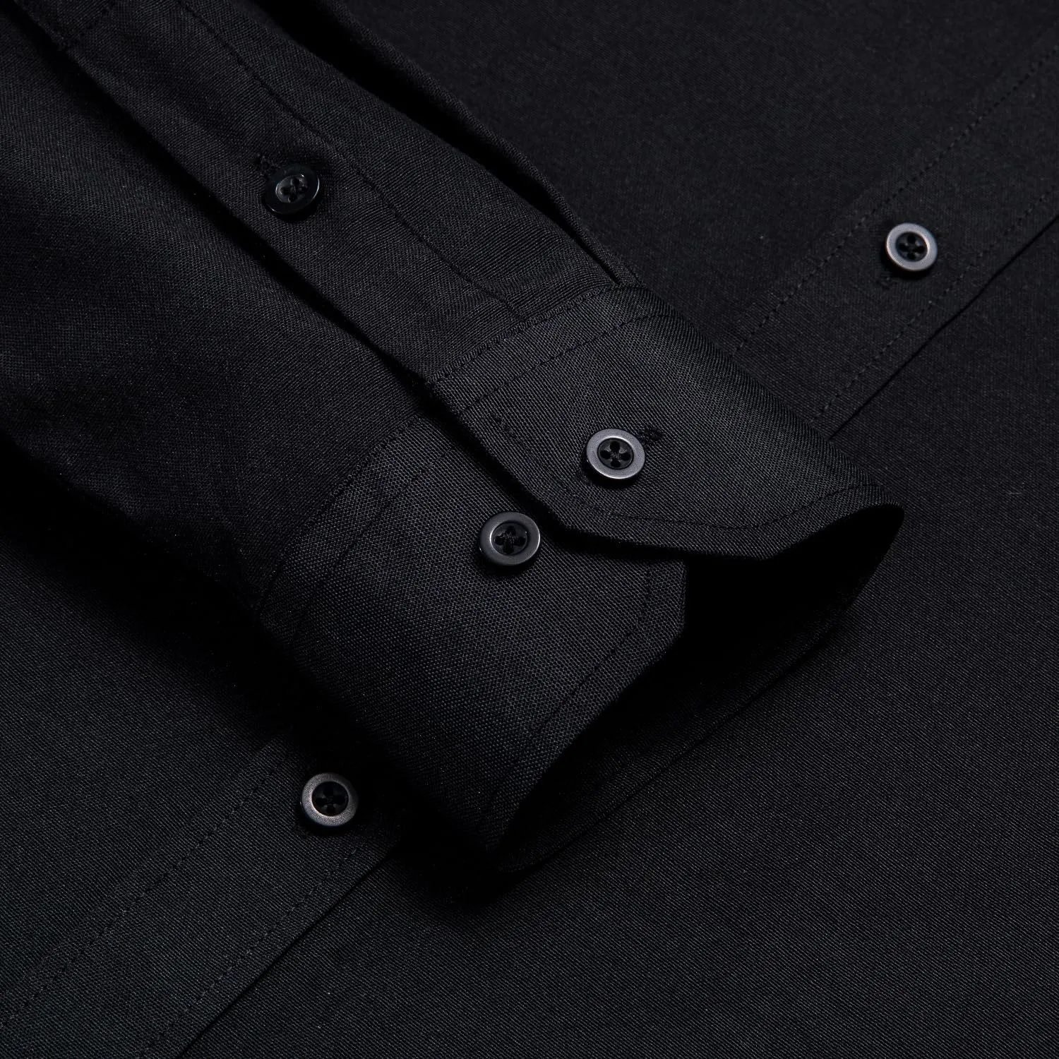 Hi-Tie Men's 4-Way Stretch Dress Shirts Wrinkle-Free Casual Long Sleeve Button Down Shirt