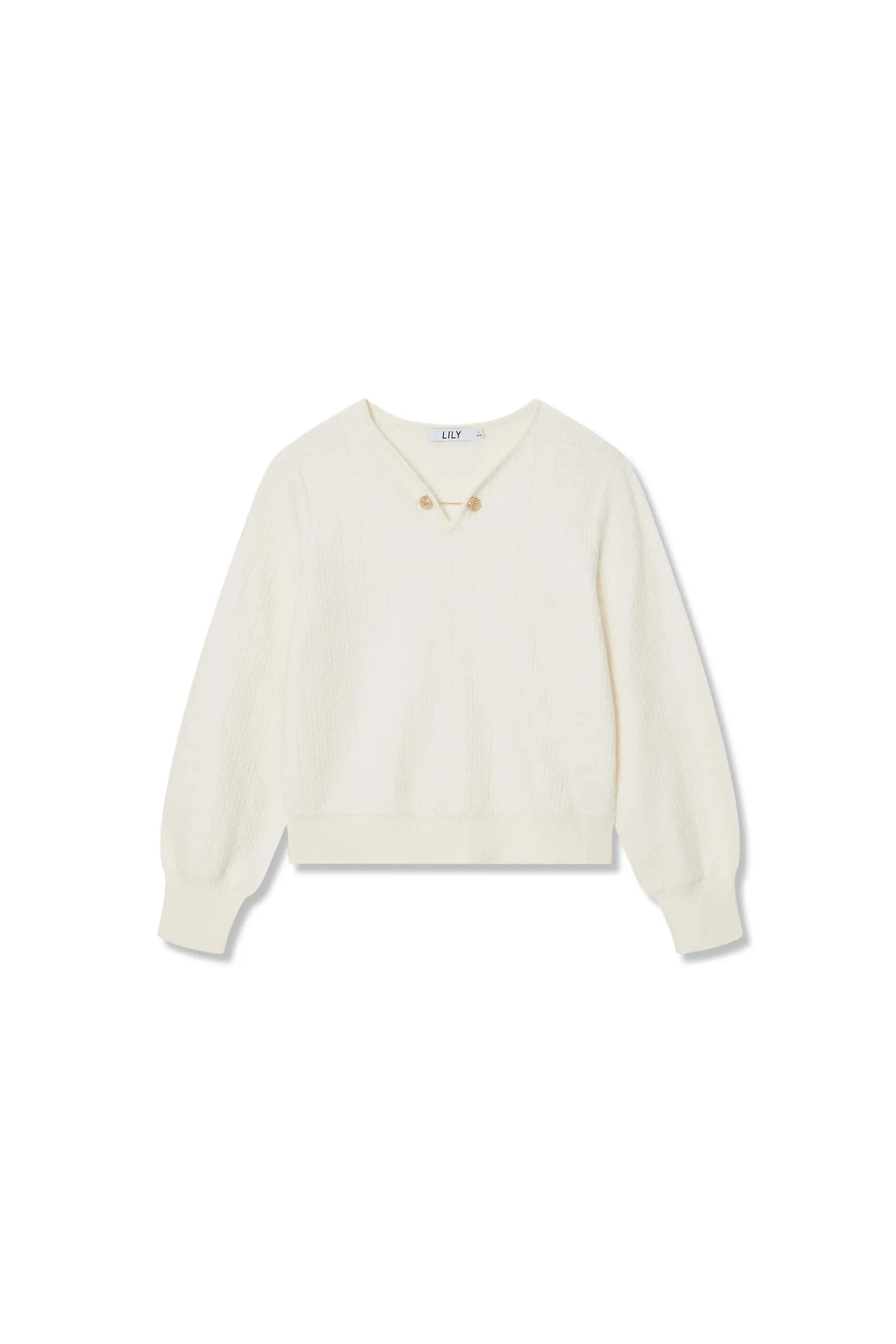 LILY Unique Chain Knit Sweater