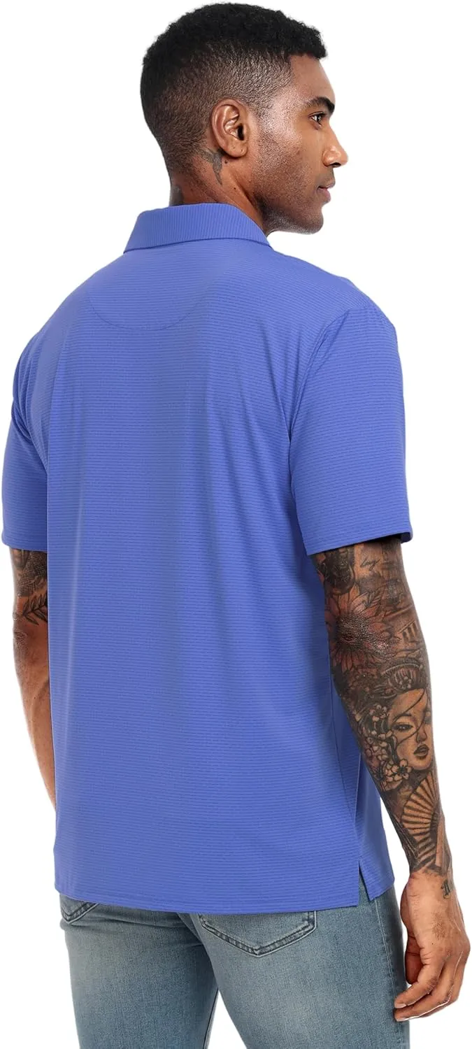 Lzzidou Polo Shirts for Men Short Sleeve Golf Polo Shirts Stretch Moisture Wicking Performance Athletic Tees