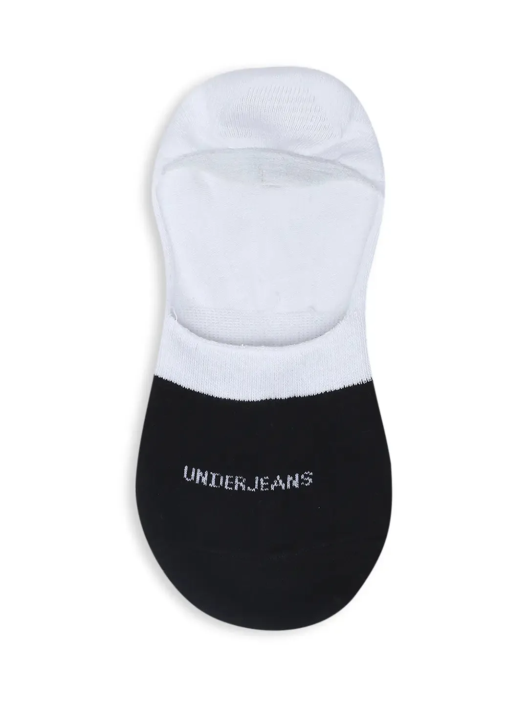 Men Black & Maroon Cotton Blend No Show Socks - Pack Of 2 - Underjeans By Spykar