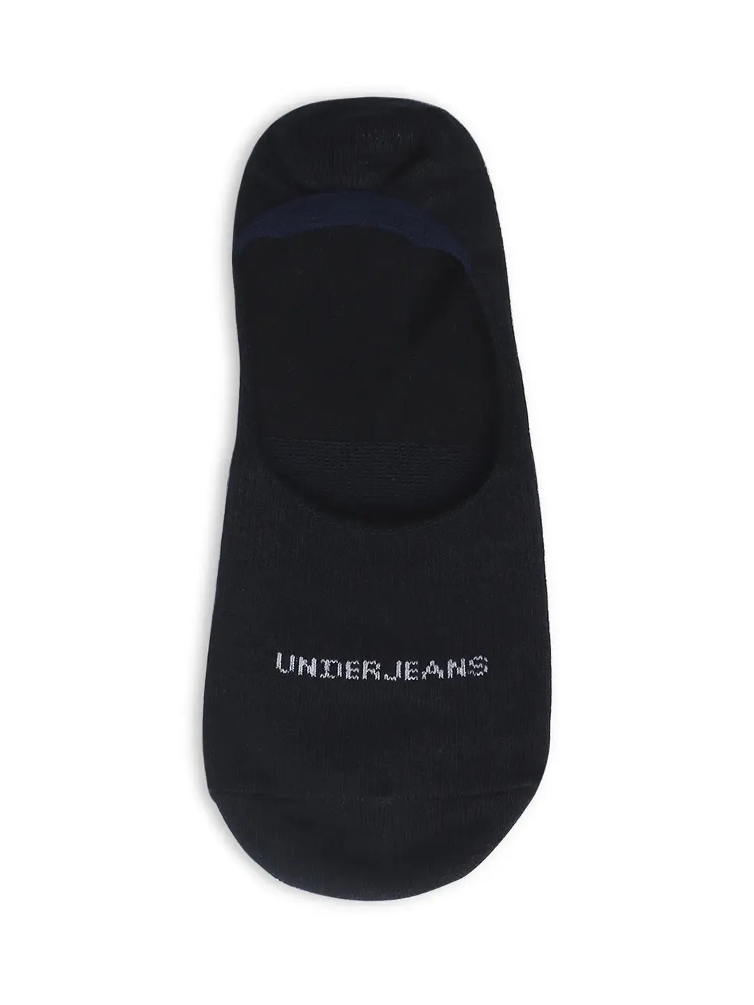 Men Navy & Bottle Green Cotton Blend No Show Socks - Pack Of 2 - Underjeans By Spykar