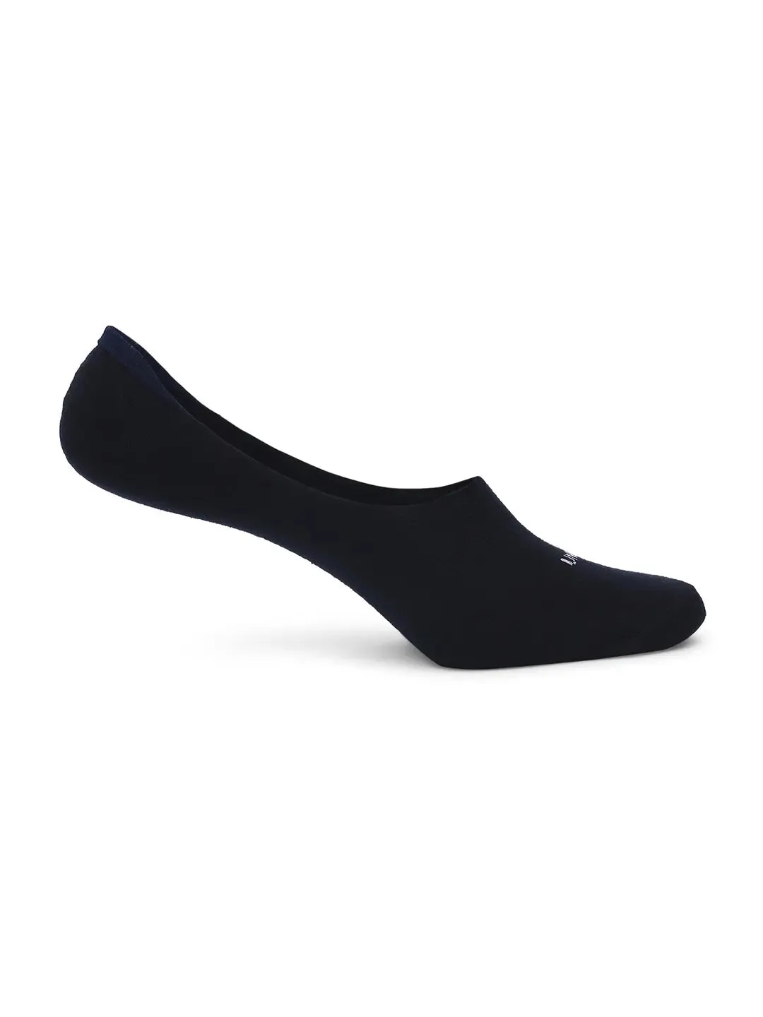 Men Navy & Bottle Green Cotton Blend No Show Socks - Pack Of 2 - Underjeans By Spykar