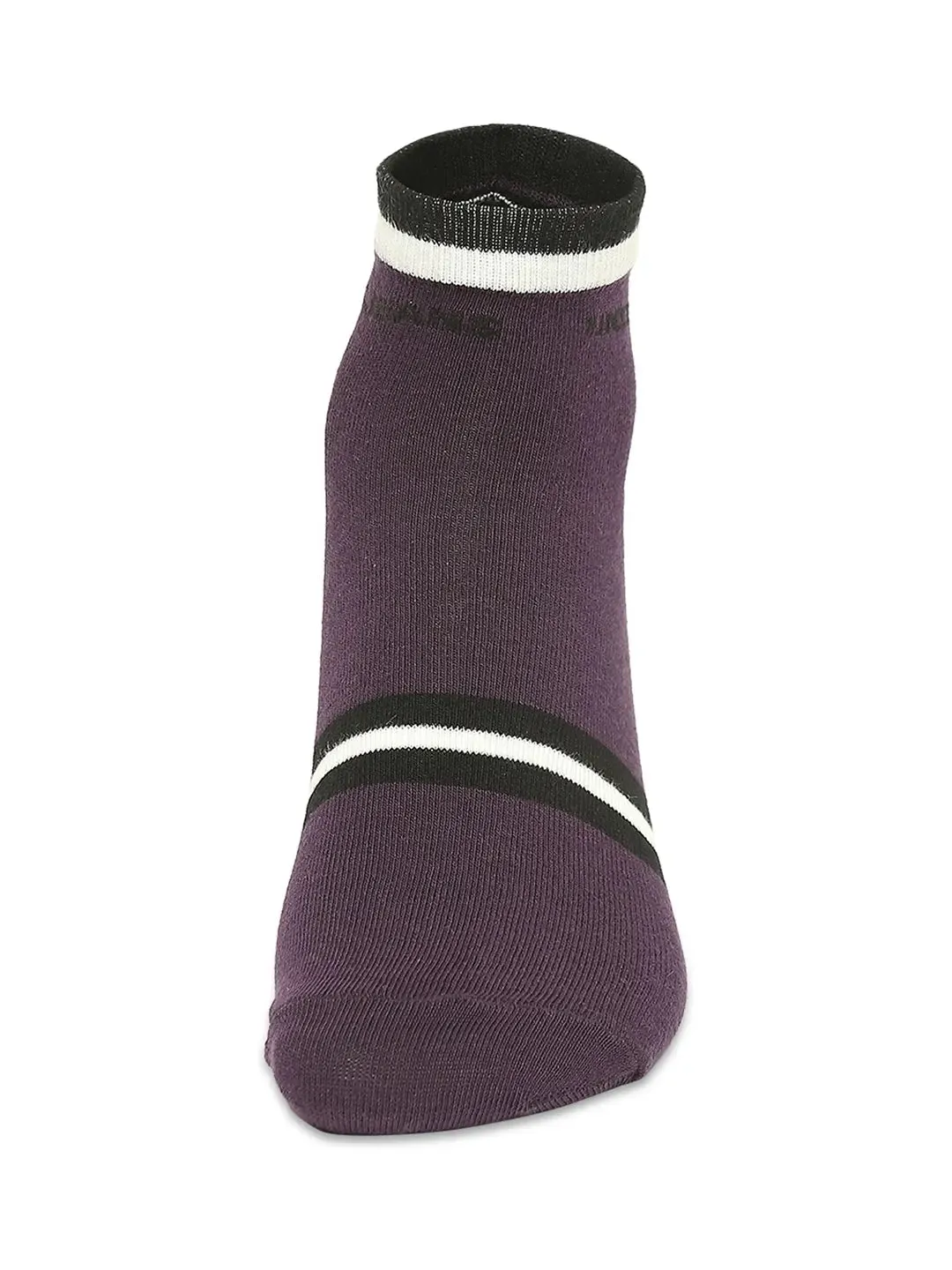 Men Premium Purple & Red Ankle Length Socks - Pack Of 2- Underjeans By Spykar