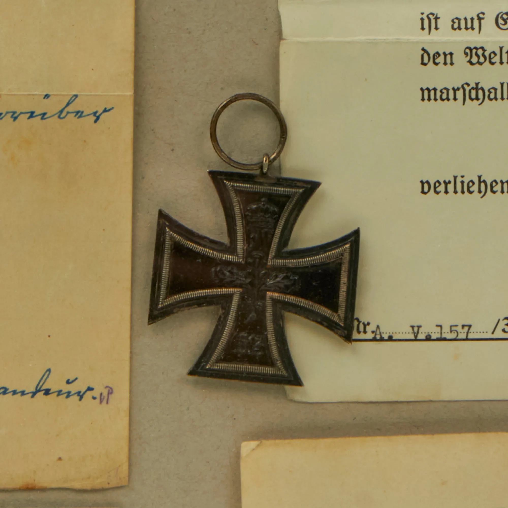 Original German WWI & WWII Named Iron Cross Grouping with Luftwaffe Soldbuch - Gustav Viertel