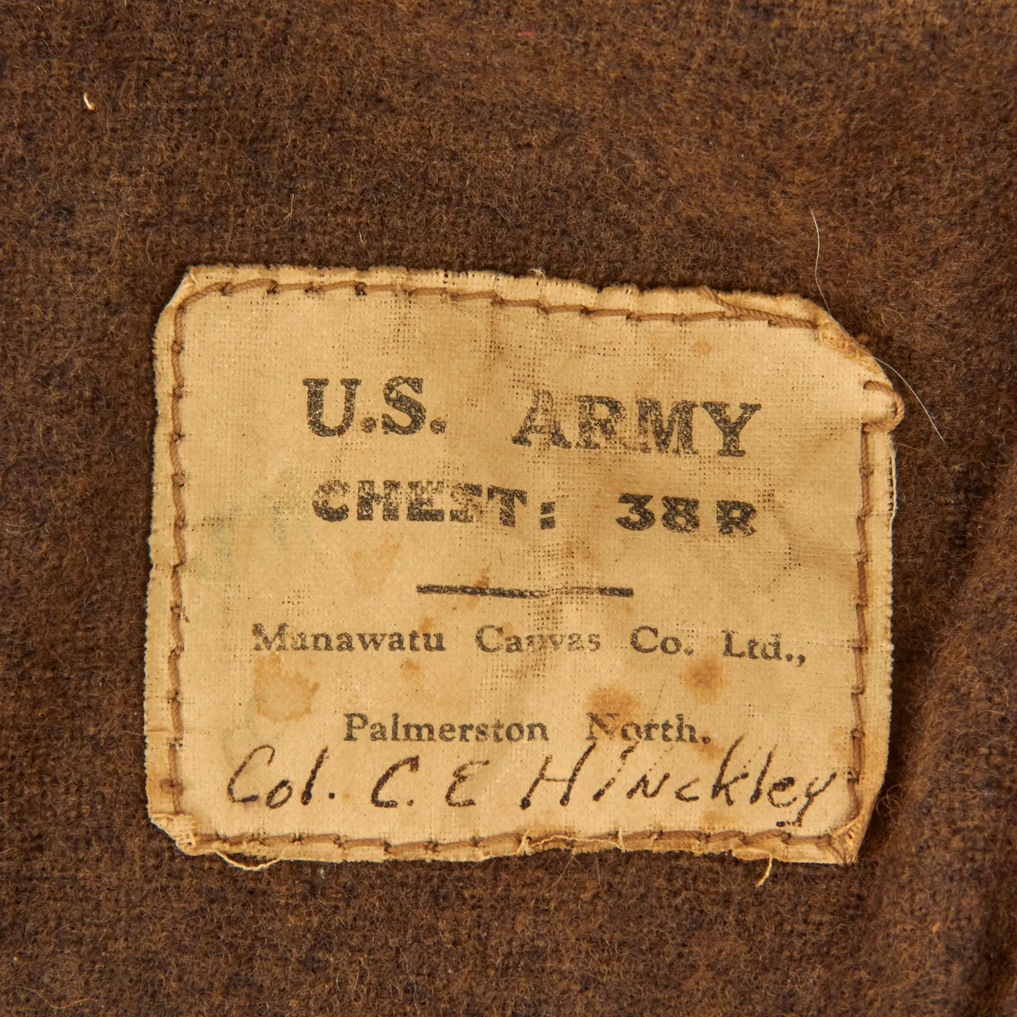 Original U.S. WWII A-2 Leather Flight Jacket With New Zealand Made Leather Jacket for Lieutenant Colonel C.E. Hinckley - (2) Jackets