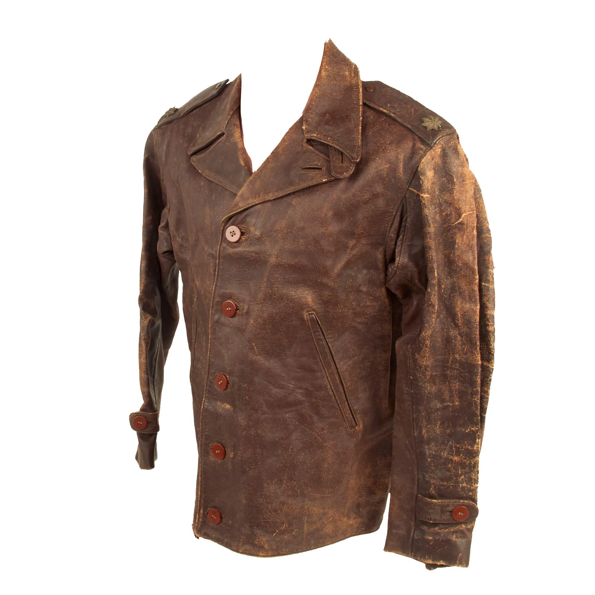 Original U.S. WWII A-2 Leather Flight Jacket With New Zealand Made Leather Jacket for Lieutenant Colonel C.E. Hinckley - (2) Jackets