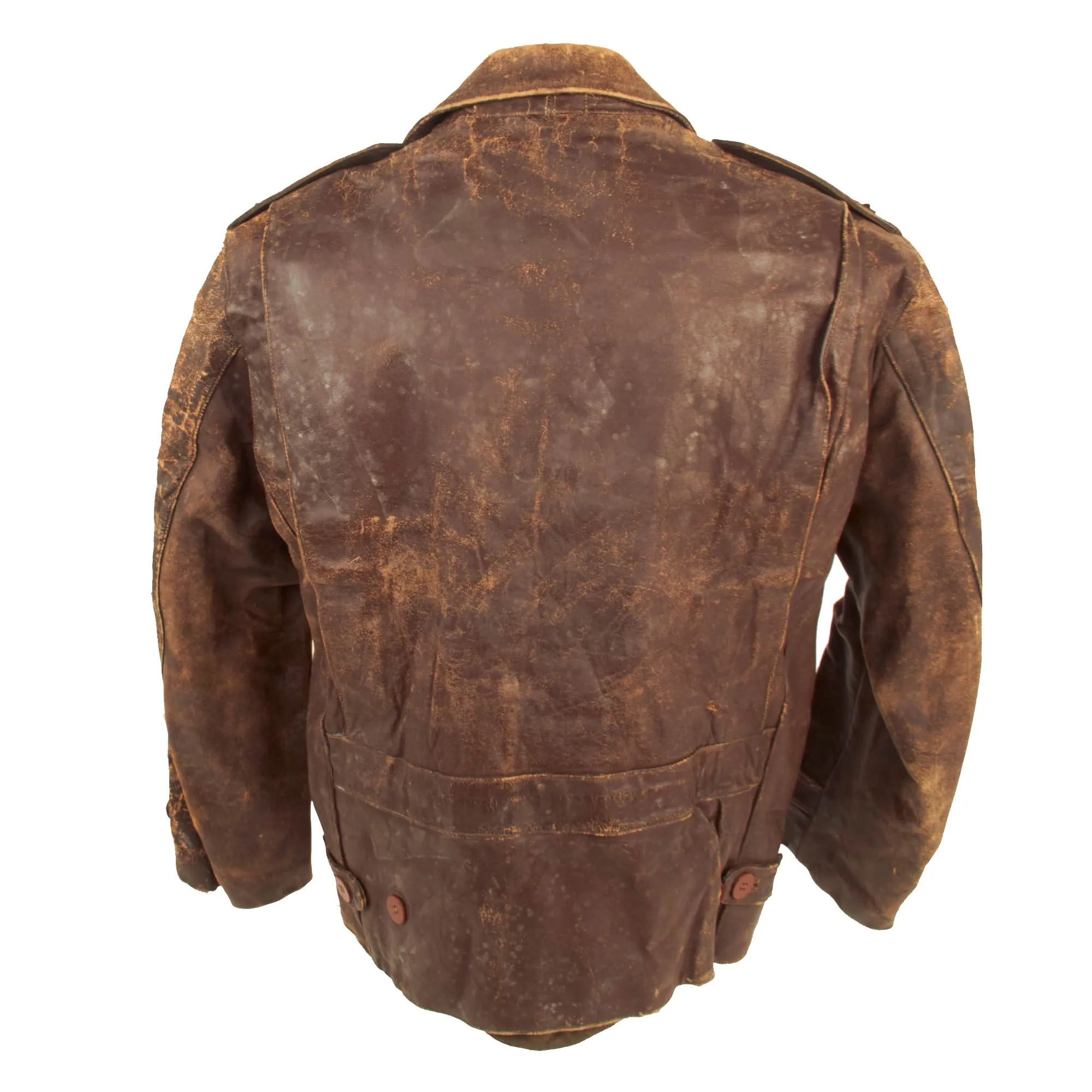 Original U.S. WWII A-2 Leather Flight Jacket With New Zealand Made Leather Jacket for Lieutenant Colonel C.E. Hinckley - (2) Jackets