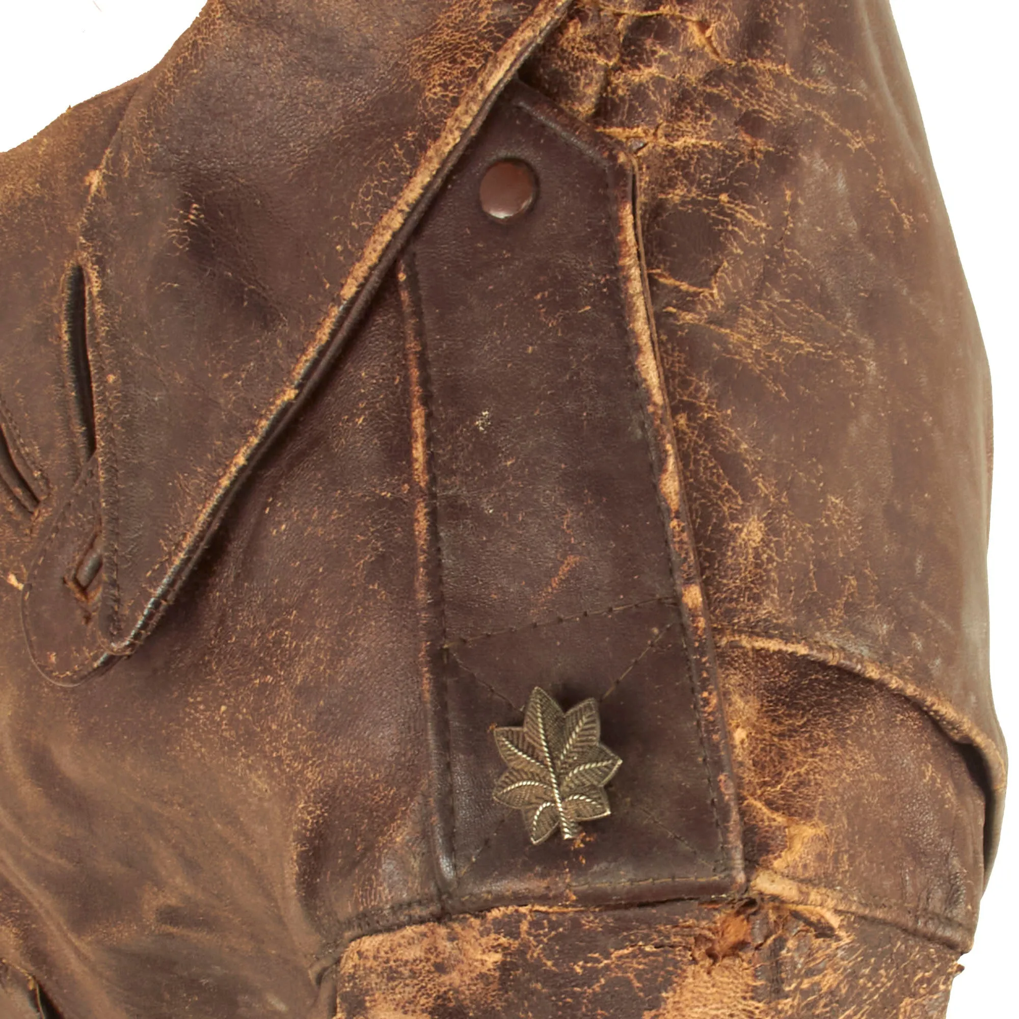 Original U.S. WWII A-2 Leather Flight Jacket With New Zealand Made Leather Jacket for Lieutenant Colonel C.E. Hinckley - (2) Jackets