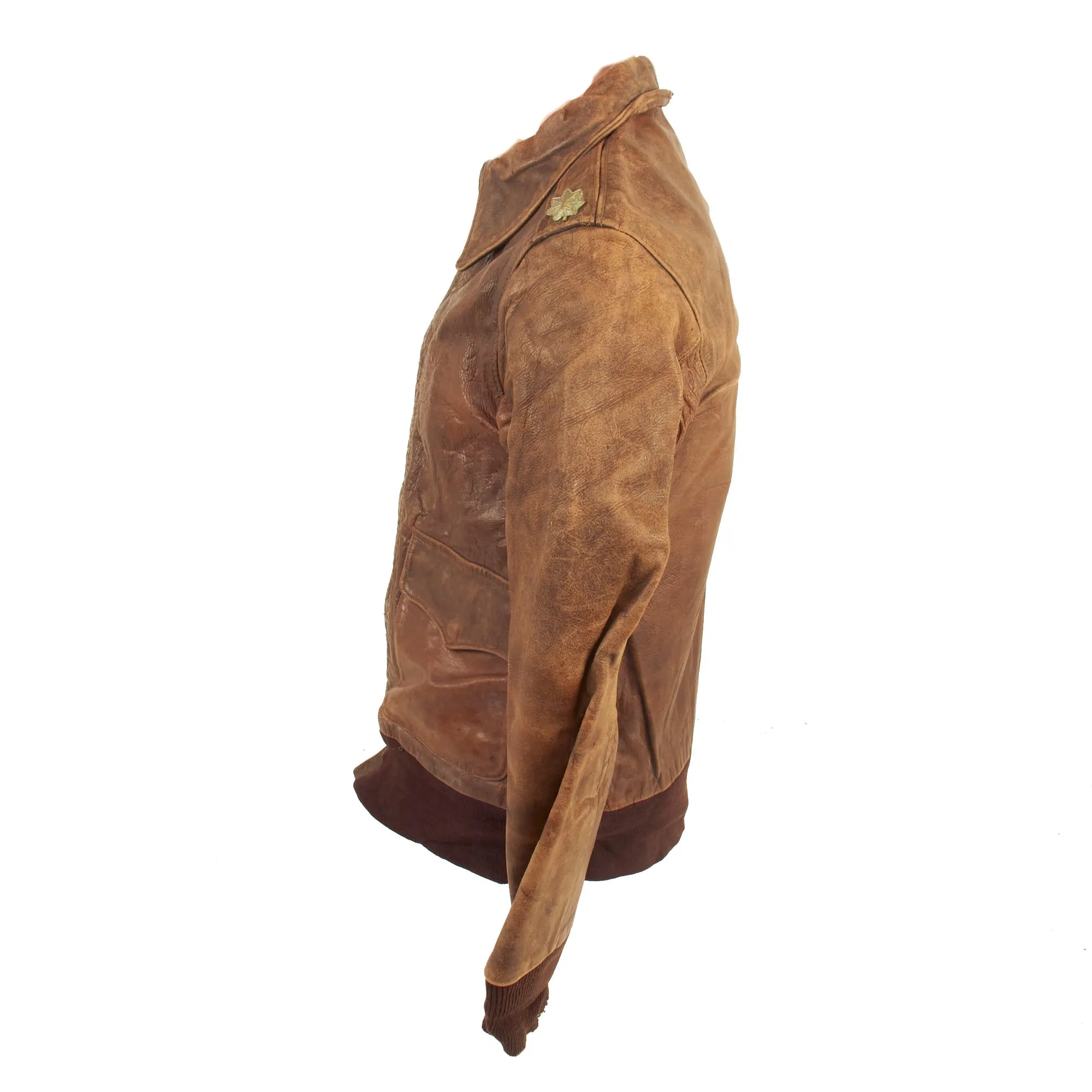 Original U.S. WWII A-2 Leather Flight Jacket With New Zealand Made Leather Jacket for Lieutenant Colonel C.E. Hinckley - (2) Jackets