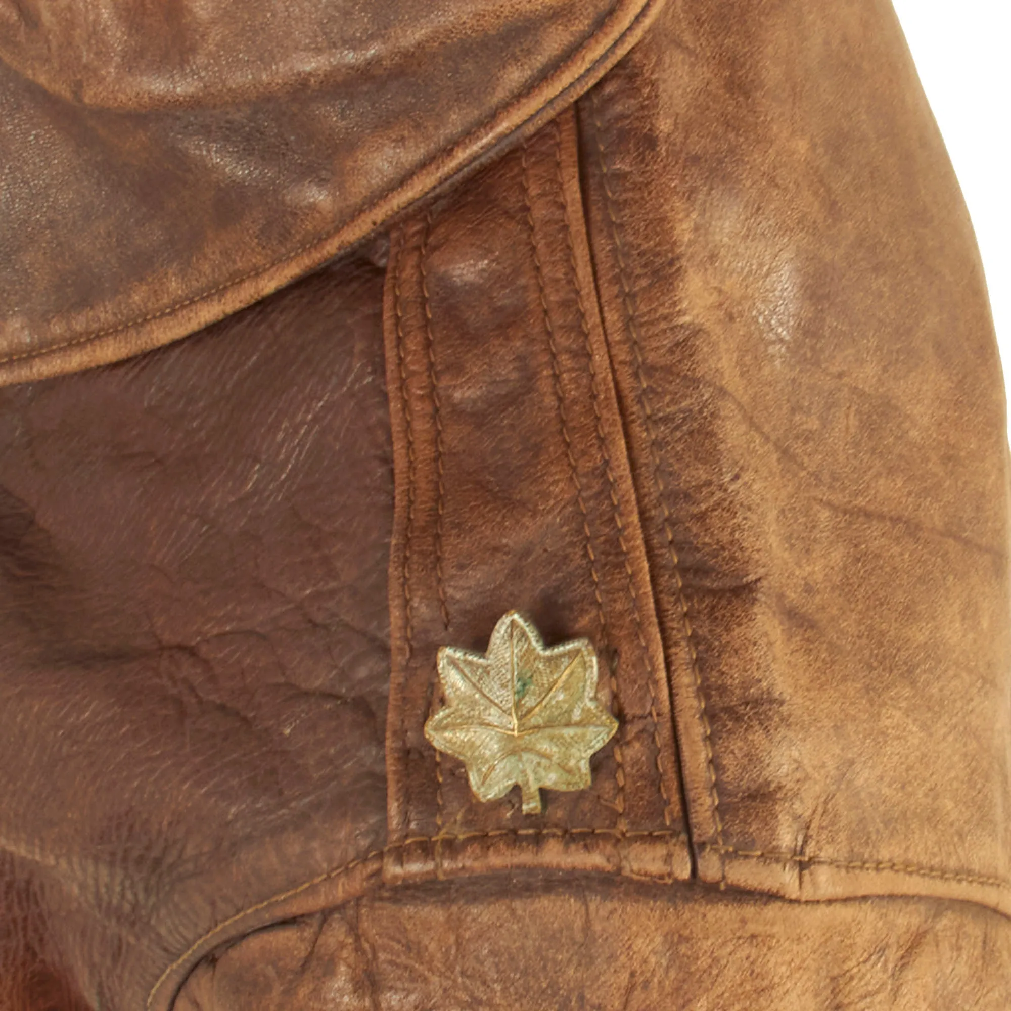 Original U.S. WWII A-2 Leather Flight Jacket With New Zealand Made Leather Jacket for Lieutenant Colonel C.E. Hinckley - (2) Jackets