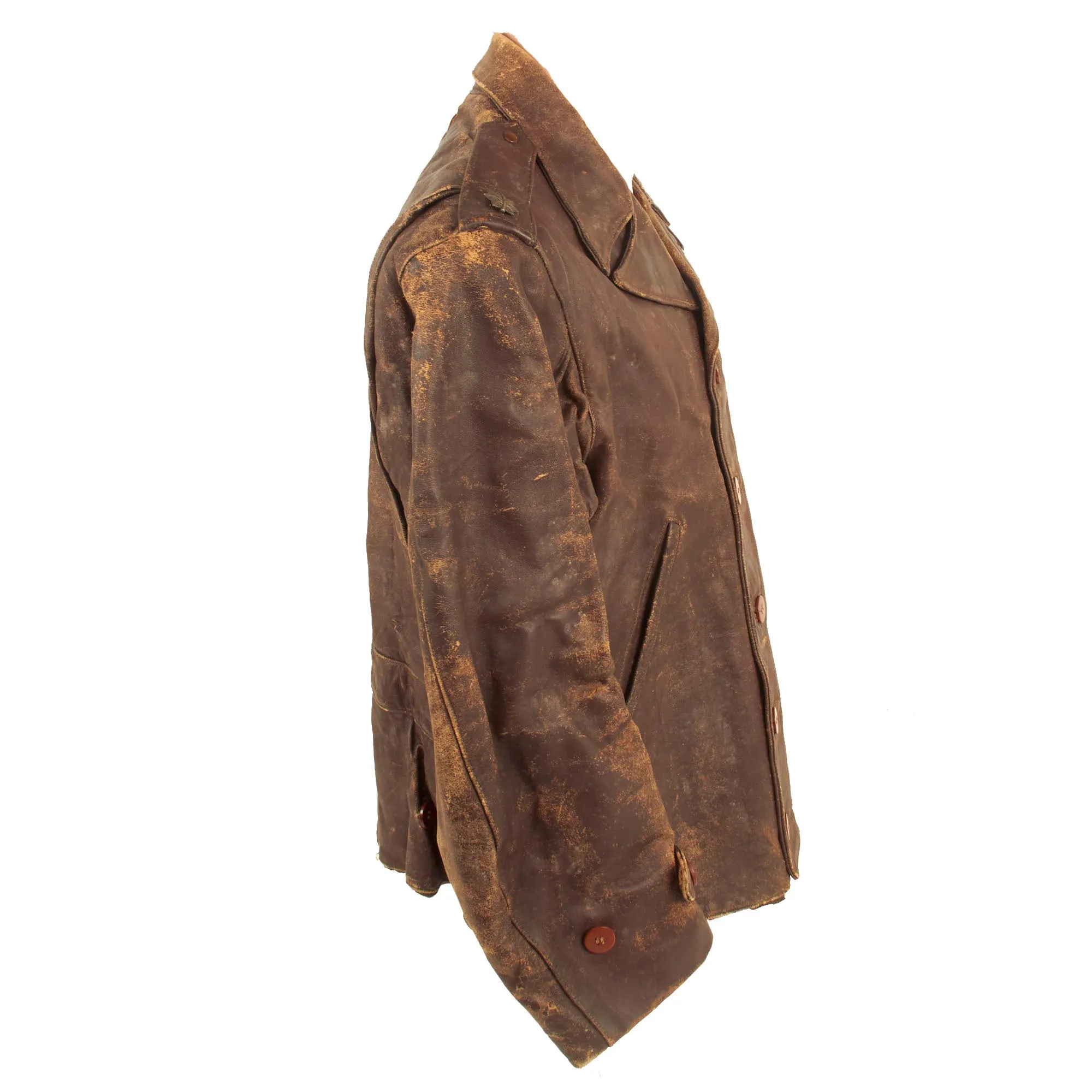 Original U.S. WWII A-2 Leather Flight Jacket With New Zealand Made Leather Jacket for Lieutenant Colonel C.E. Hinckley - (2) Jackets