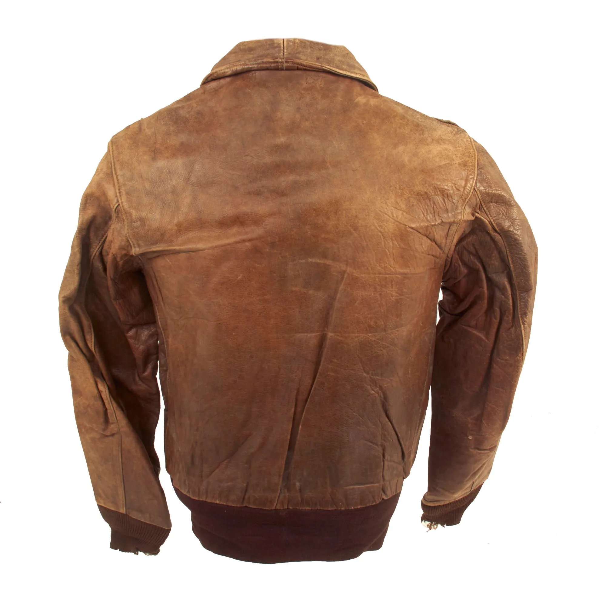 Original U.S. WWII A-2 Leather Flight Jacket With New Zealand Made Leather Jacket for Lieutenant Colonel C.E. Hinckley - (2) Jackets