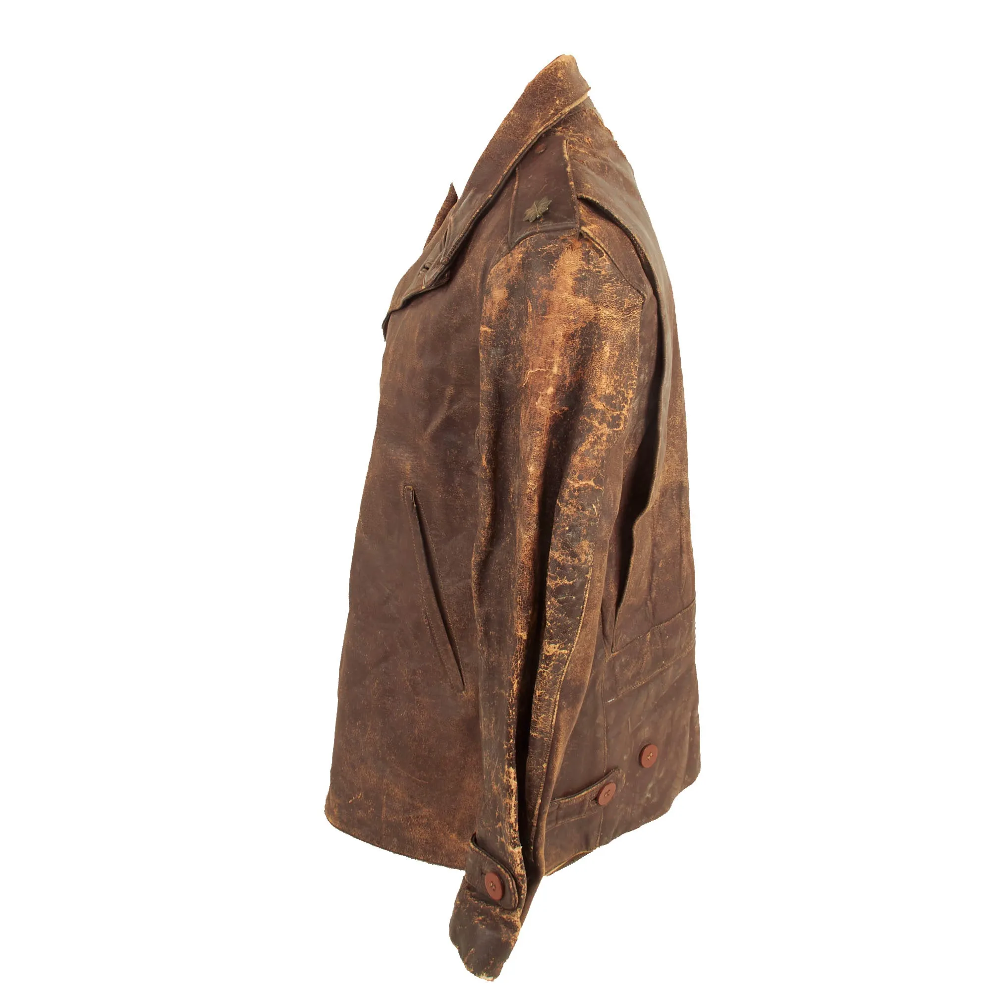 Original U.S. WWII A-2 Leather Flight Jacket With New Zealand Made Leather Jacket for Lieutenant Colonel C.E. Hinckley - (2) Jackets
