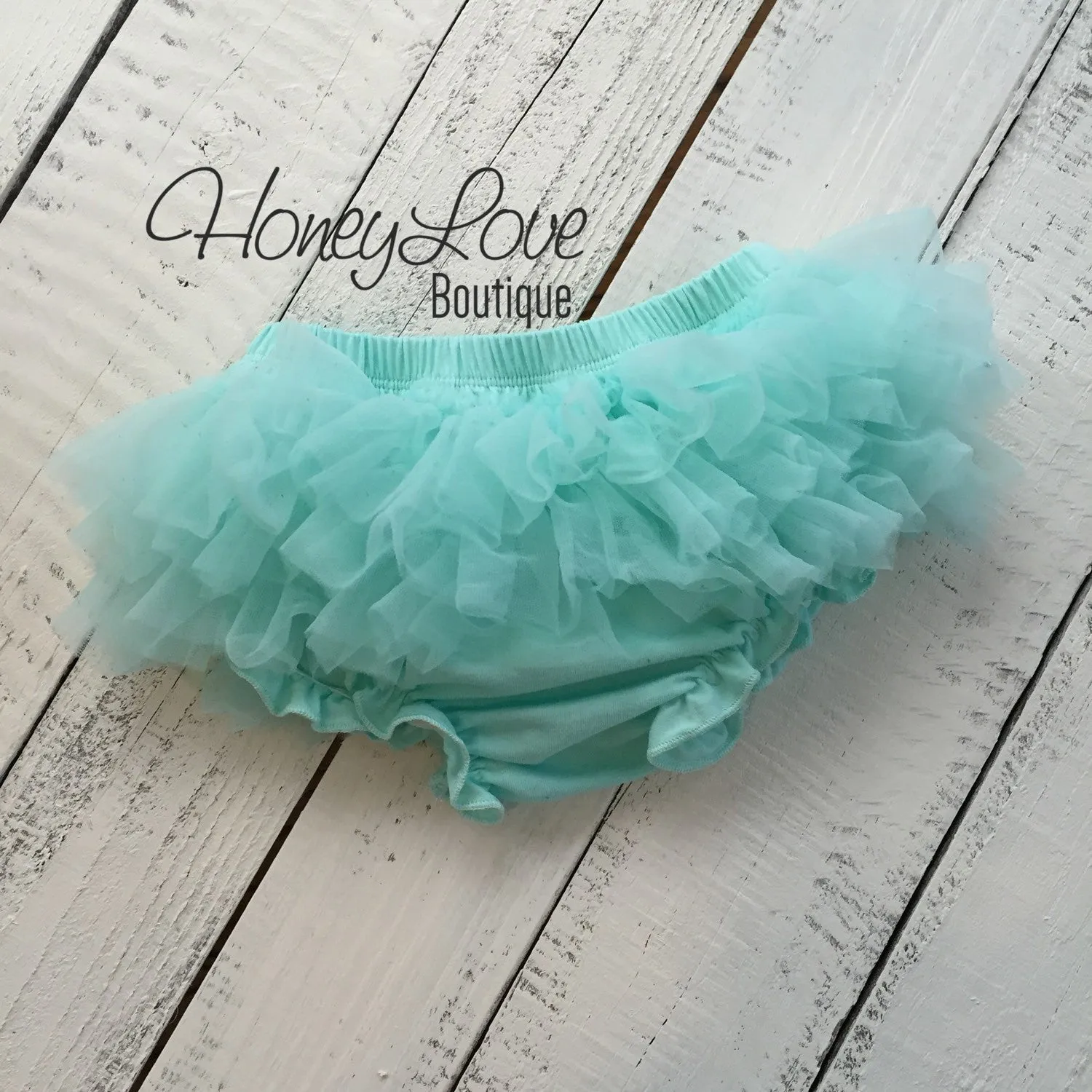 PERSONALIZED Name inside Heart - Silver Glitter and Mint/Aqua