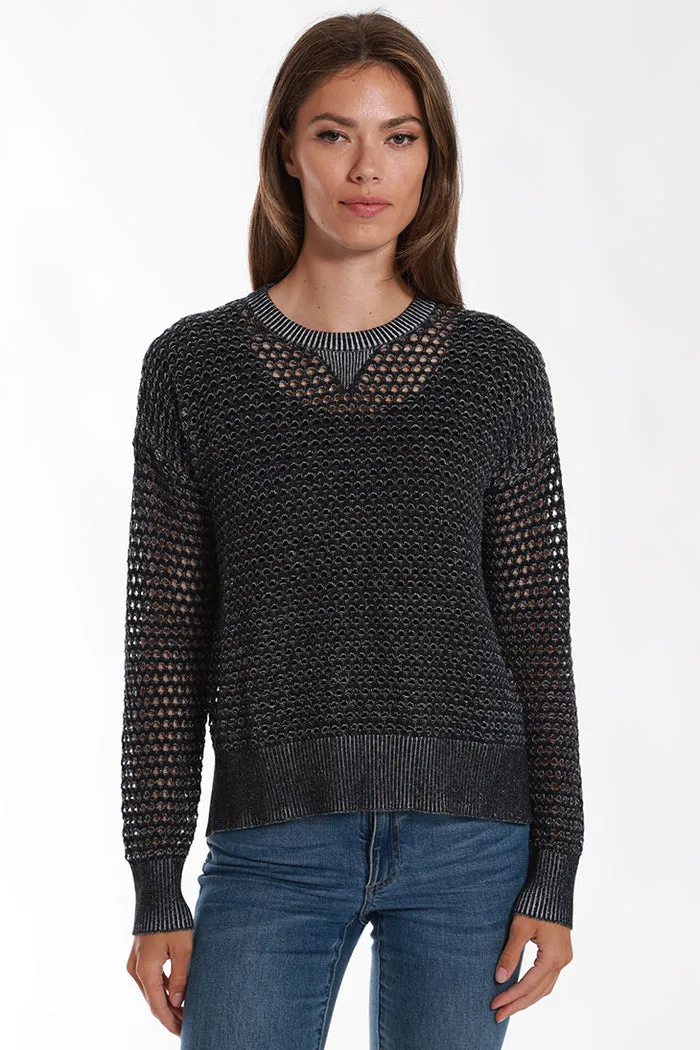 Plaited Mesh Sweater