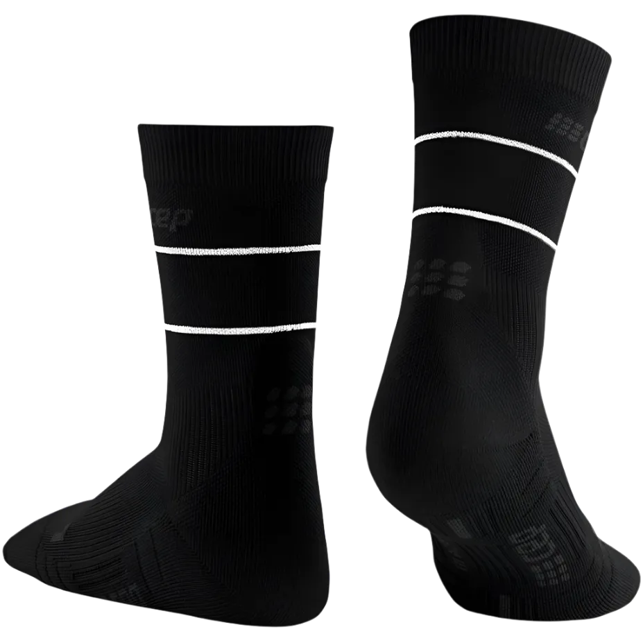 Reflective Mid Cut Compression Socks, Women