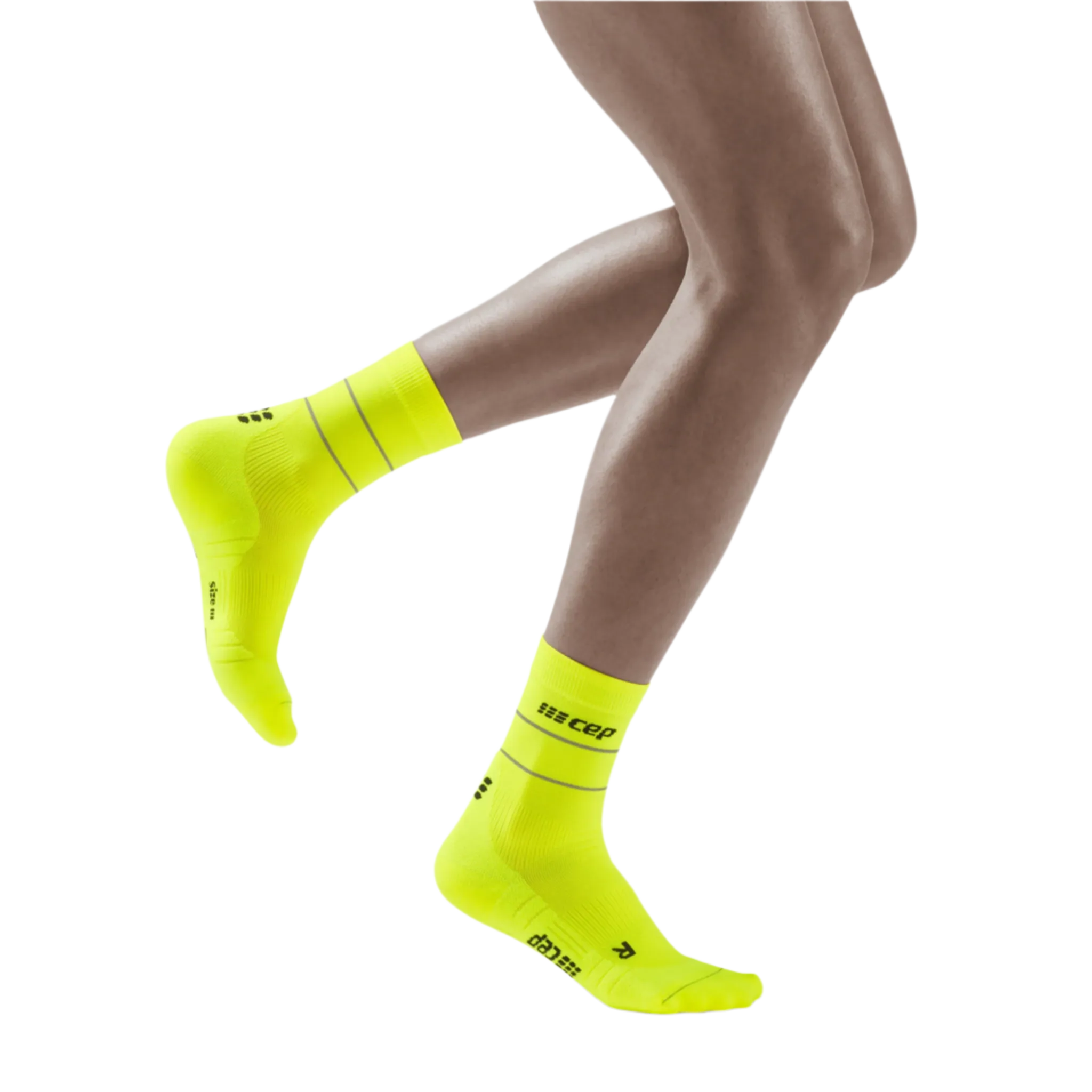 Reflective Mid Cut Compression Socks, Women