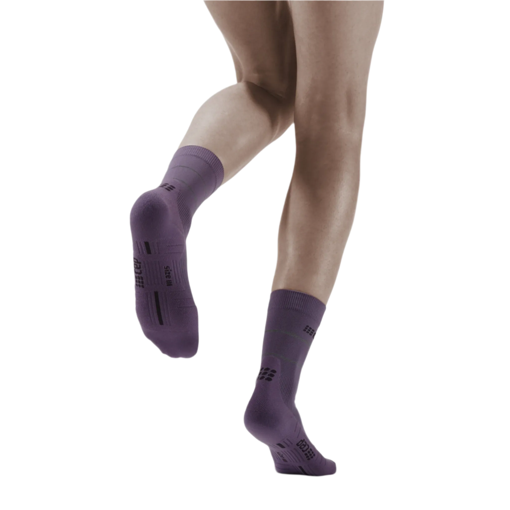 Reflective Mid Cut Compression Socks, Women