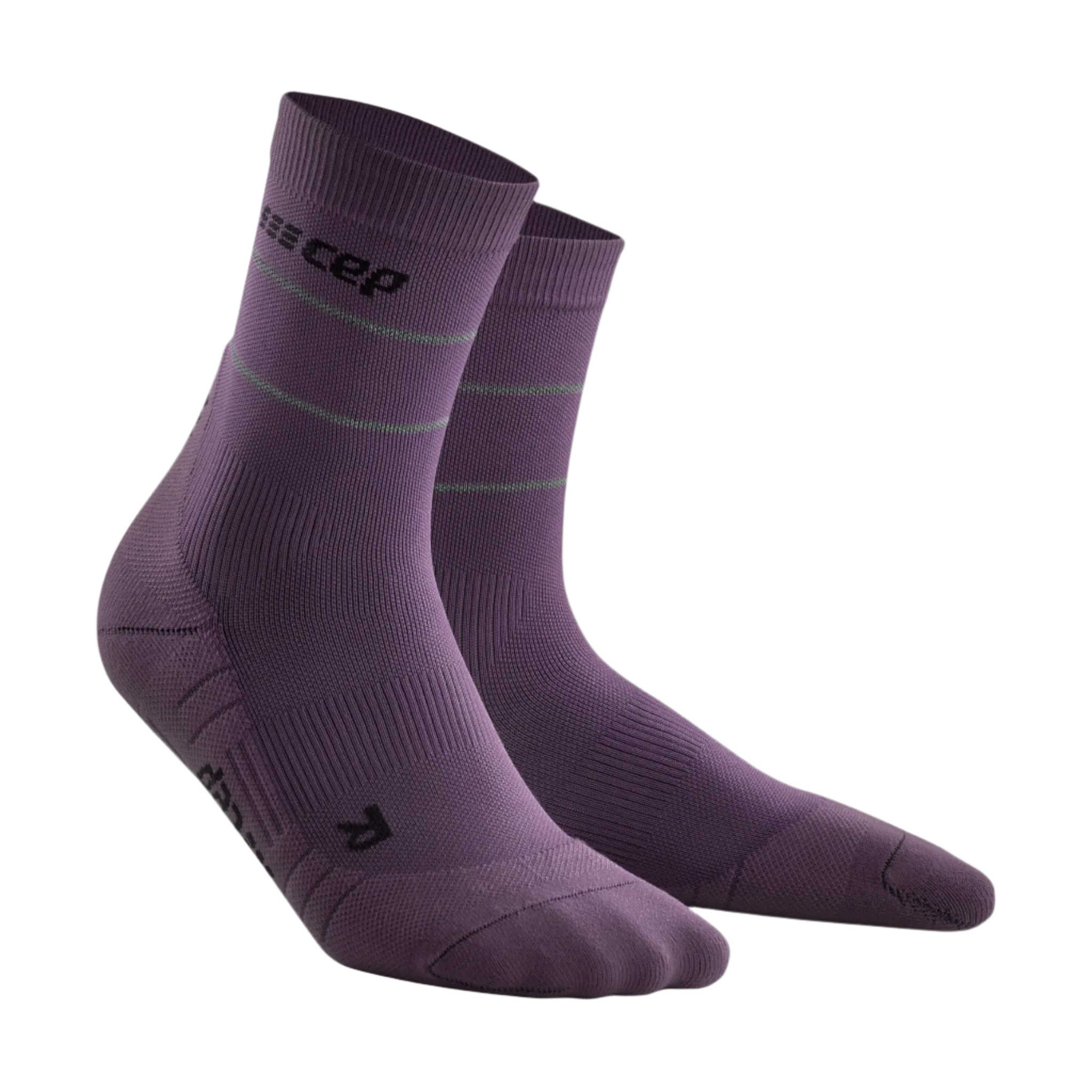 Reflective Mid Cut Compression Socks, Women