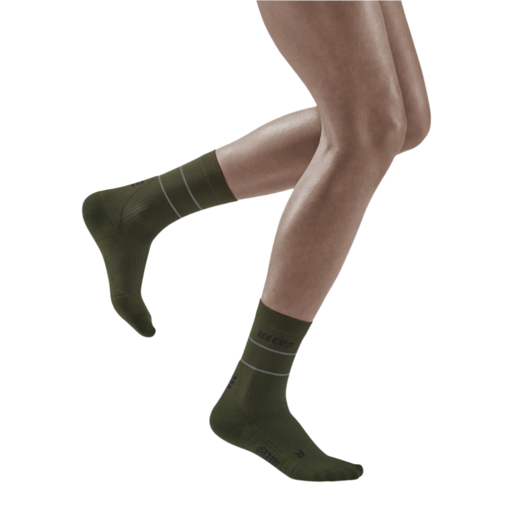Reflective Mid Cut Compression Socks, Women