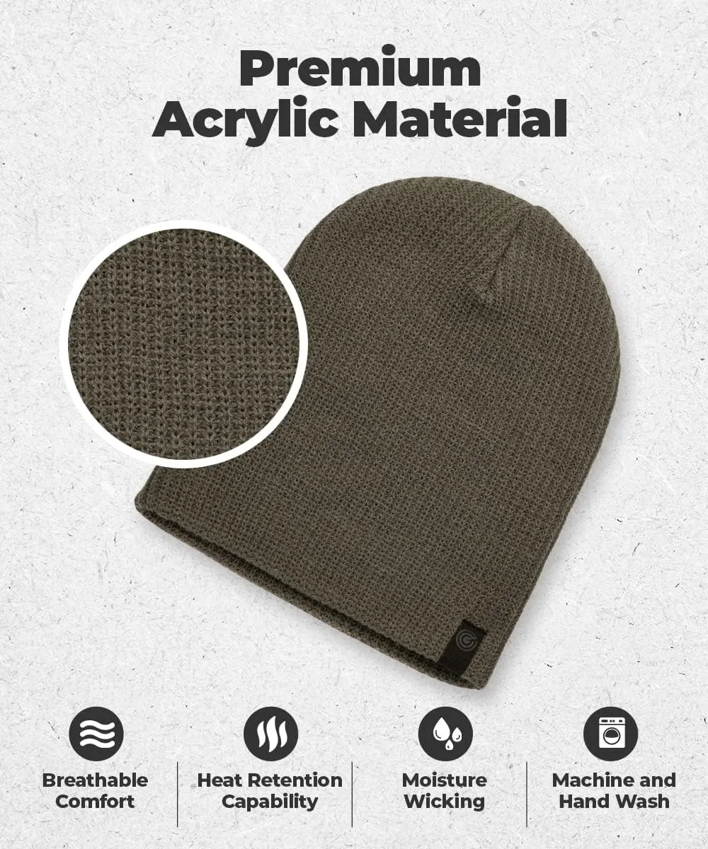 Revony Long Ribbed Beanie - Soft, Warm & Cozy - Perfect Winter Beanie for Men & Women