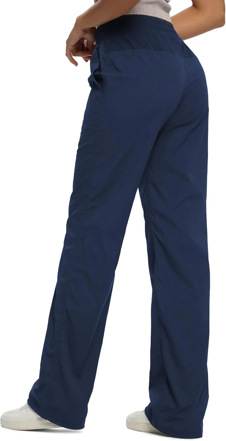 SEVEGO Women's 30"/32"/34"/36" Tall Inseam Lightweight Dance Studio Pants Ruched Workout Athletic Casual Pants