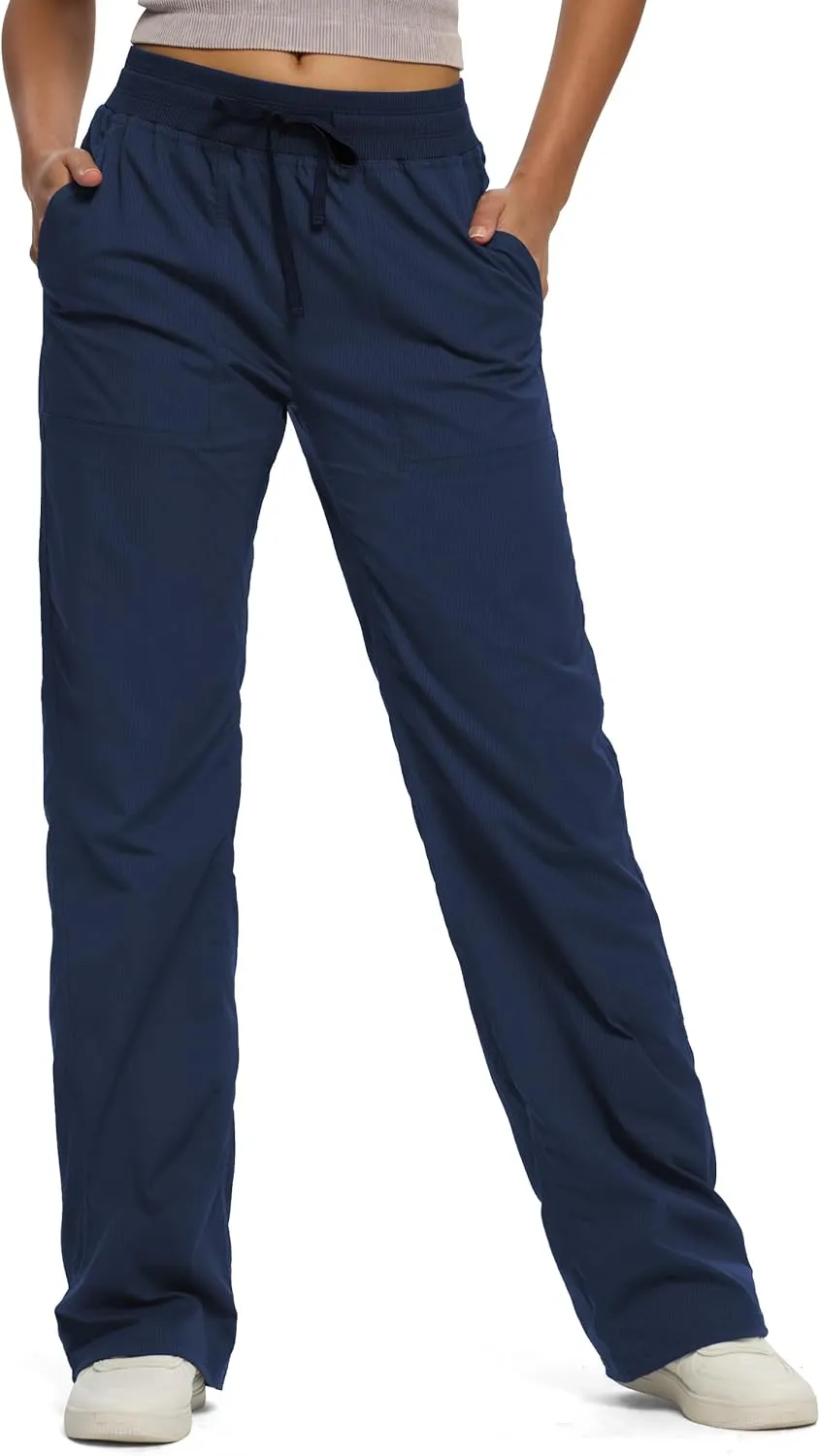 SEVEGO Women's 30"/32"/34"/36" Tall Inseam Lightweight Dance Studio Pants Ruched Workout Athletic Casual Pants