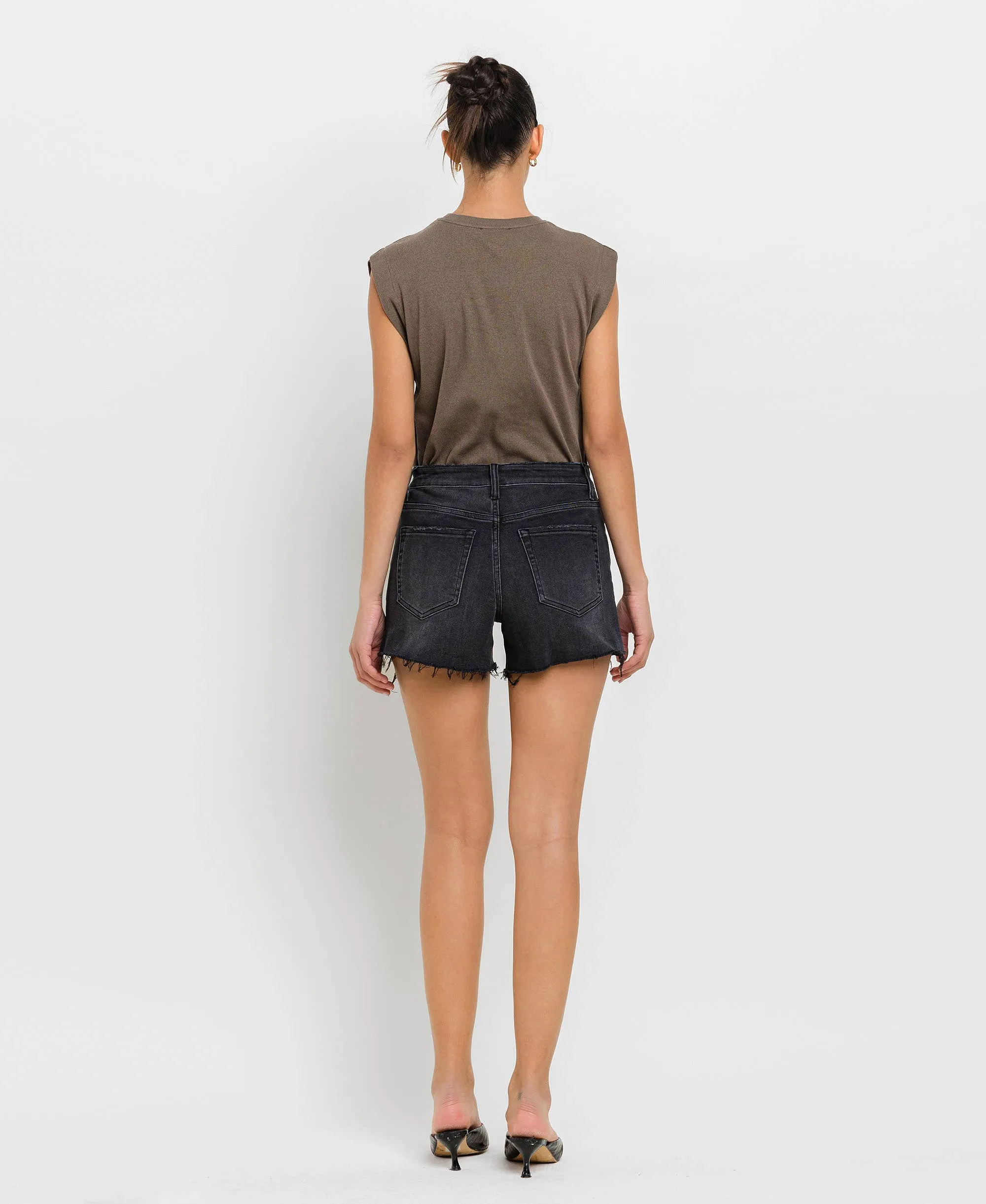 STAR HIGH RISE SIDE SLIT A LINE SHORTS