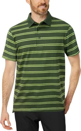 TAPULCO Mens Classic Fit Striped Polo Shirts Casual Collared Sports Golf Tennis Daily T-Shirts for Everyday Wear