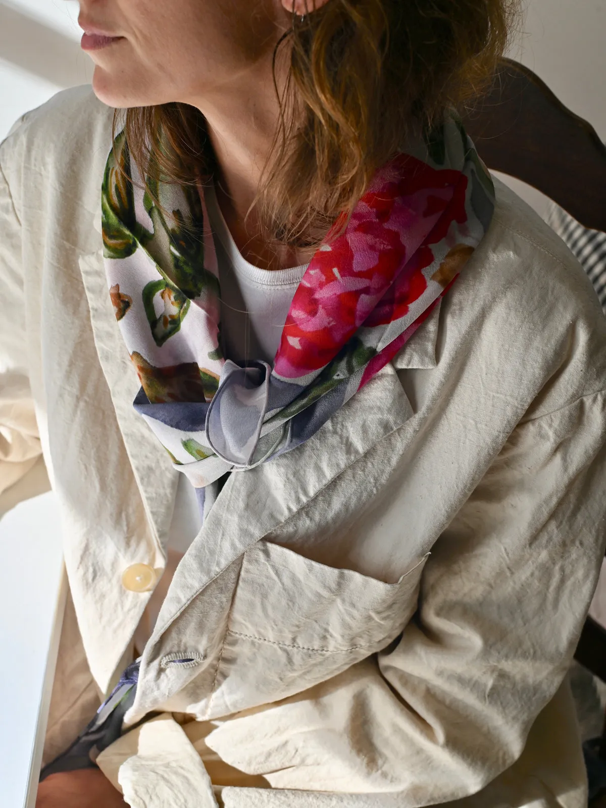 Winter Vase Silk Scarf