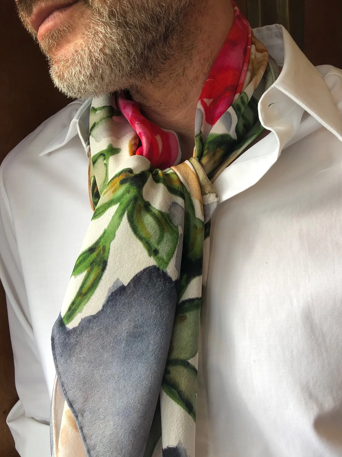 Winter Vase Silk Scarf